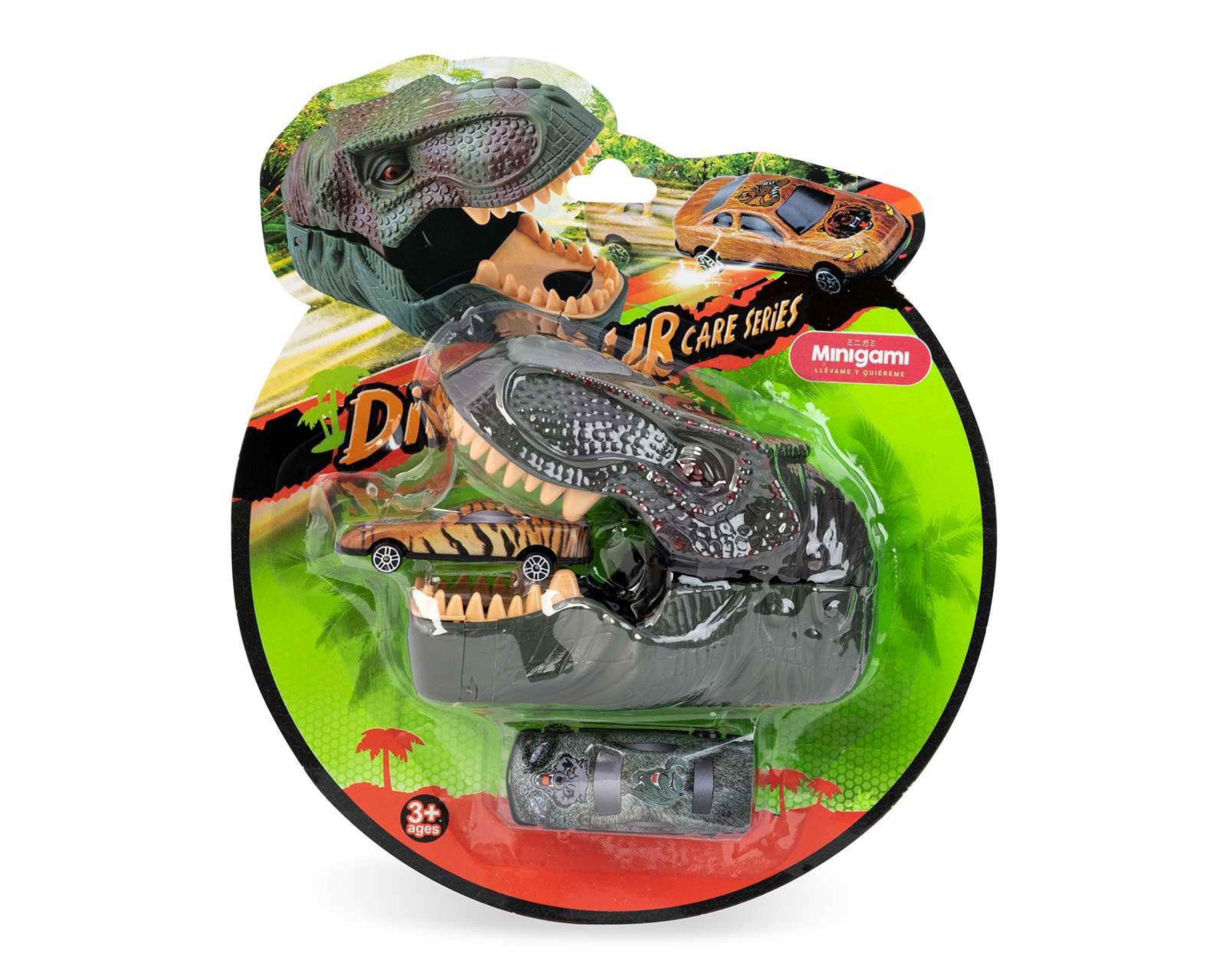 Foto 2 pulgar | Lanzador de Coches Dinosaur Care Series Minigami