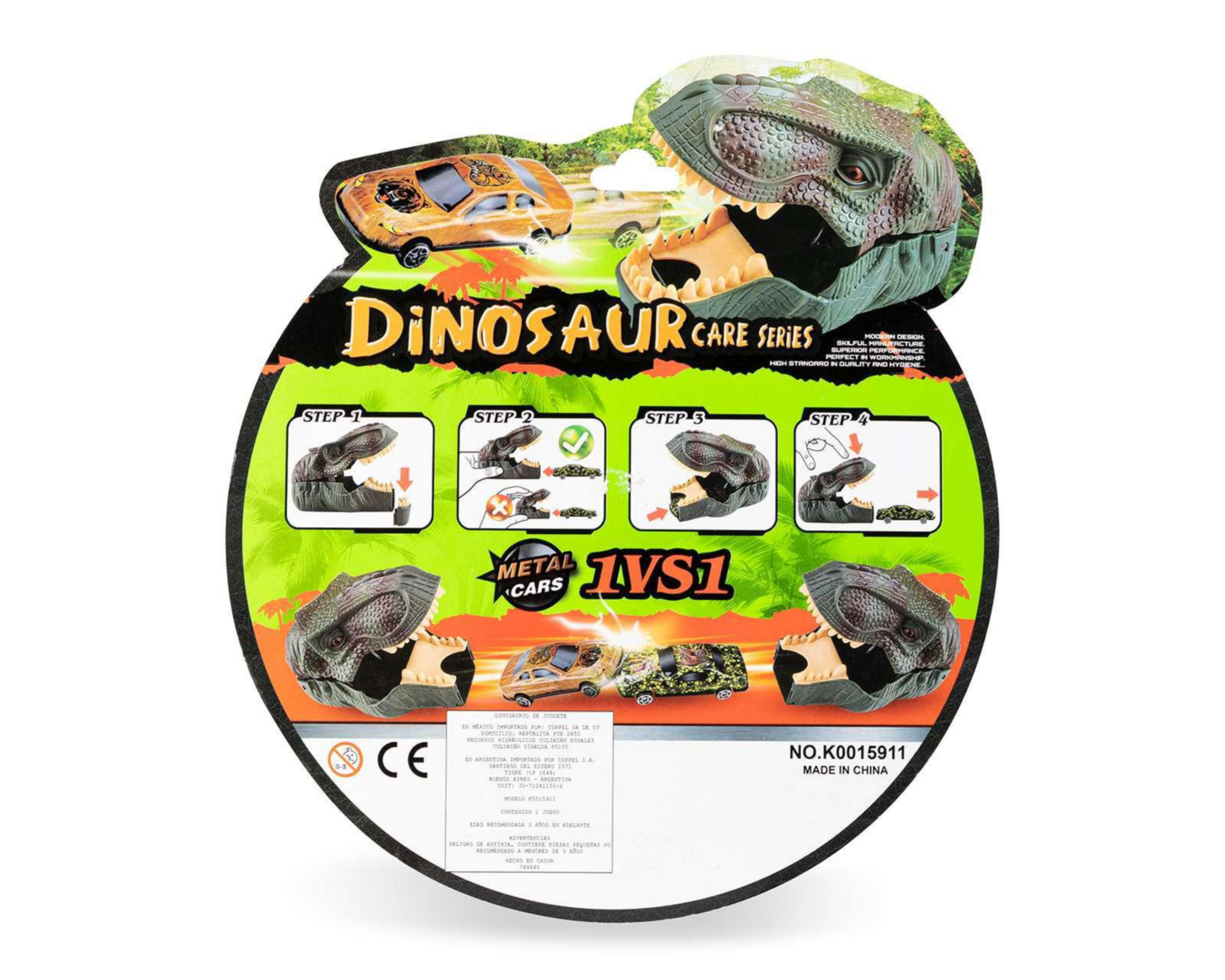 Foto 3 pulgar | Lanzador de Coches Dinosaur Care Series Minigami
