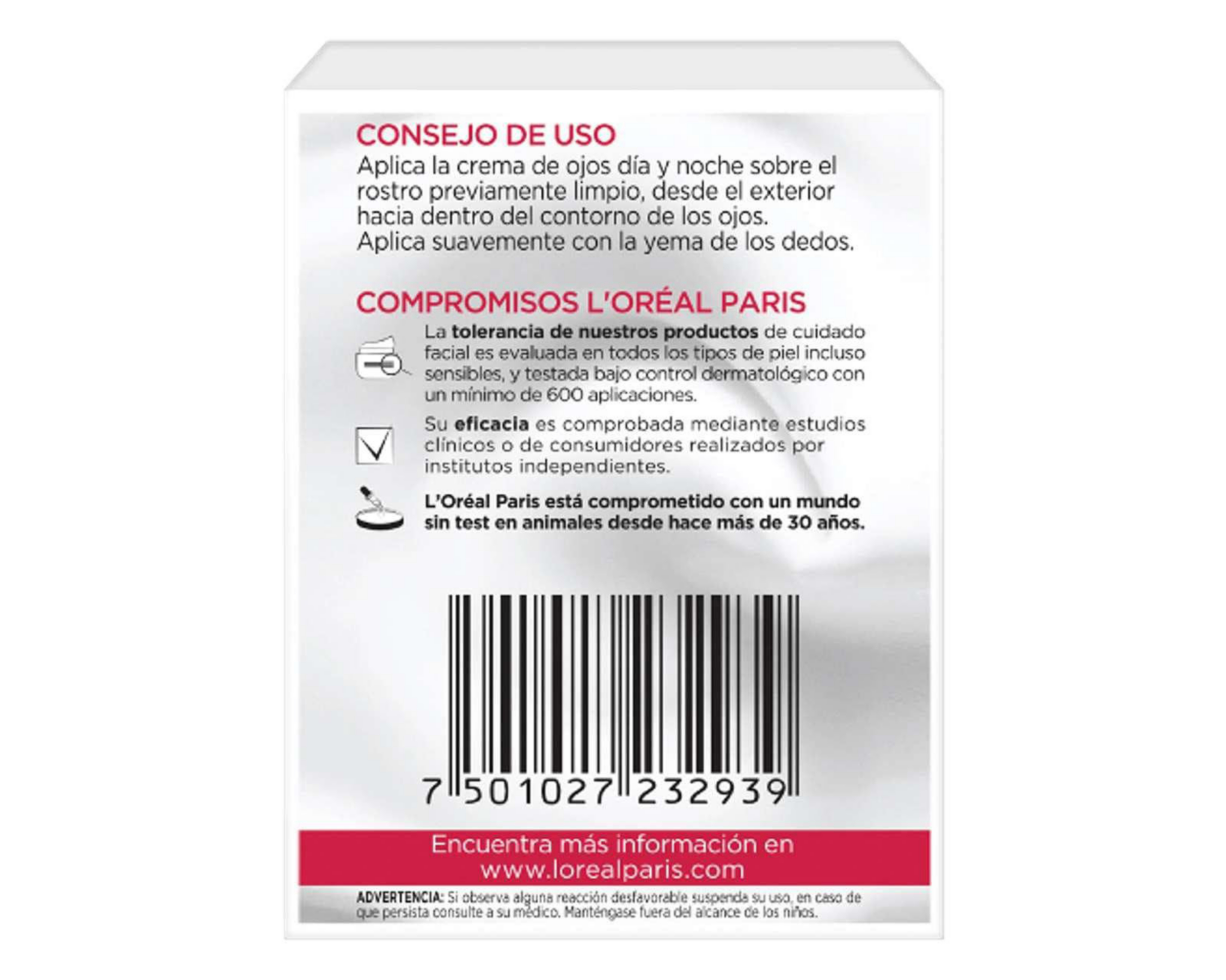 Foto 4 pulgar | Crema para Contorno de Ojos L'Oréal Revitalift Antiarrugas