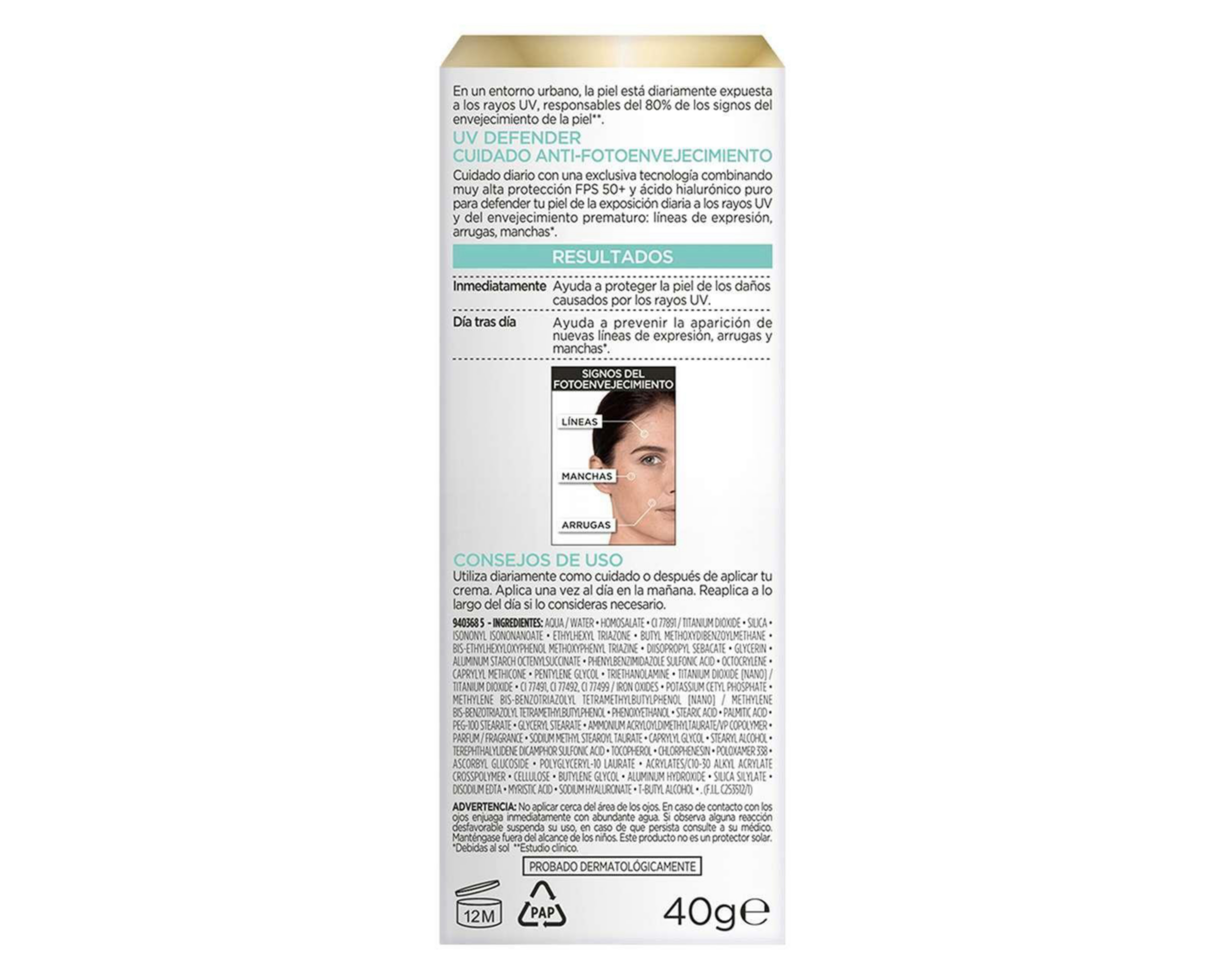 Foto 6 | Crema Facial L´Oreal Anti-Brillo 40 g