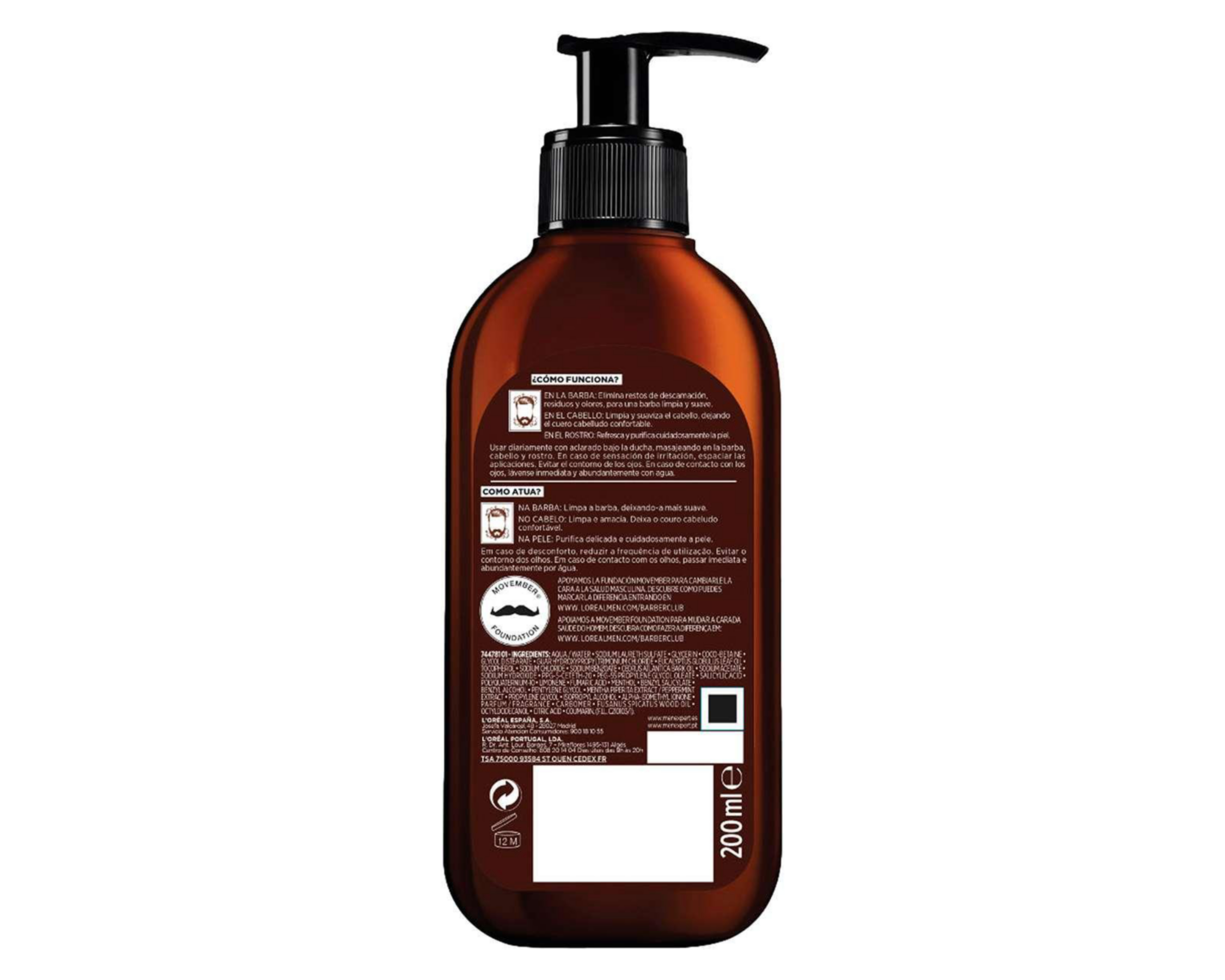 Foto 6 pulgar | Shampoo L´Oreal Men Expert 200 ml