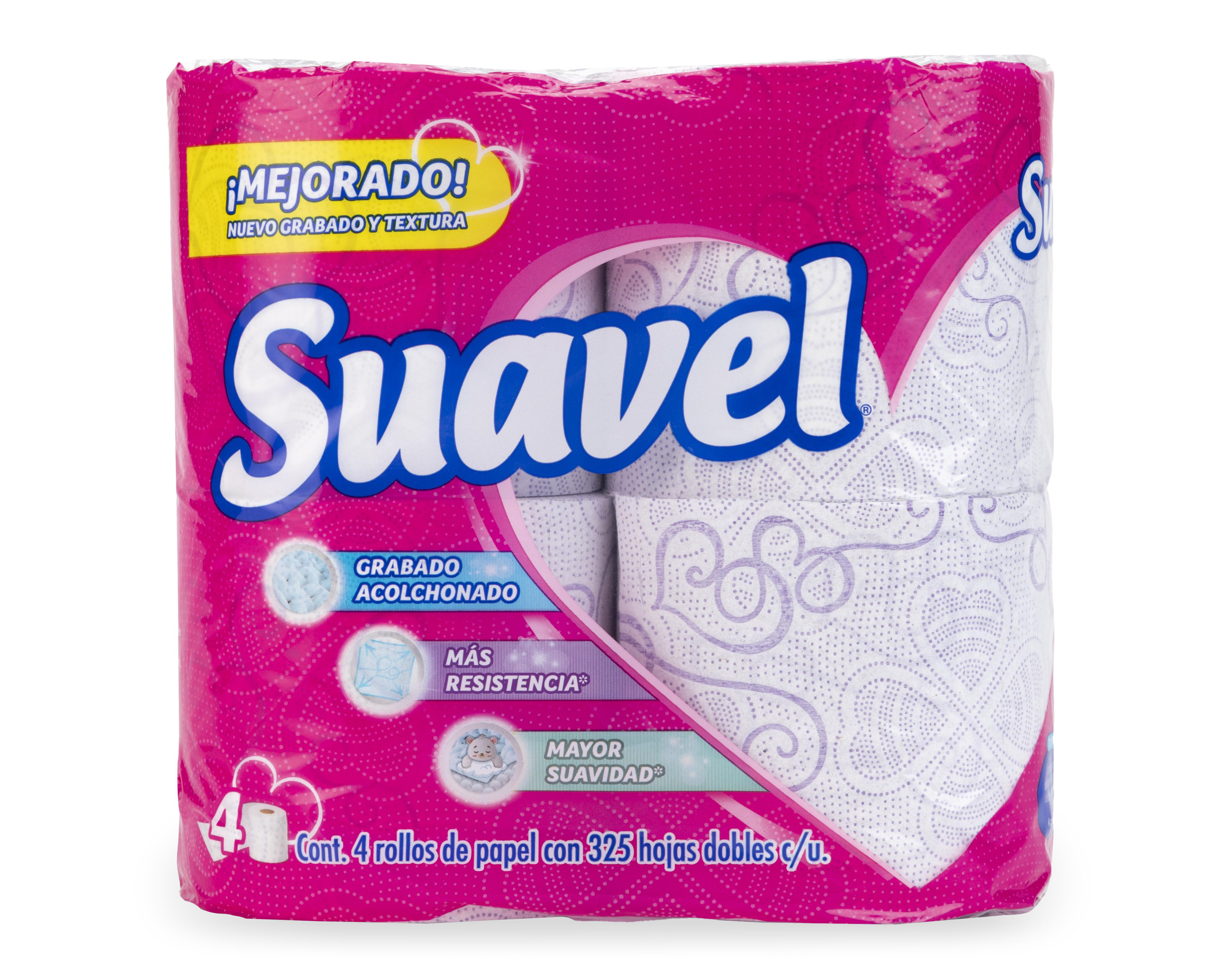 Papel Higiénico Suavel Acolchado 4 Rollos de 325 Hojas