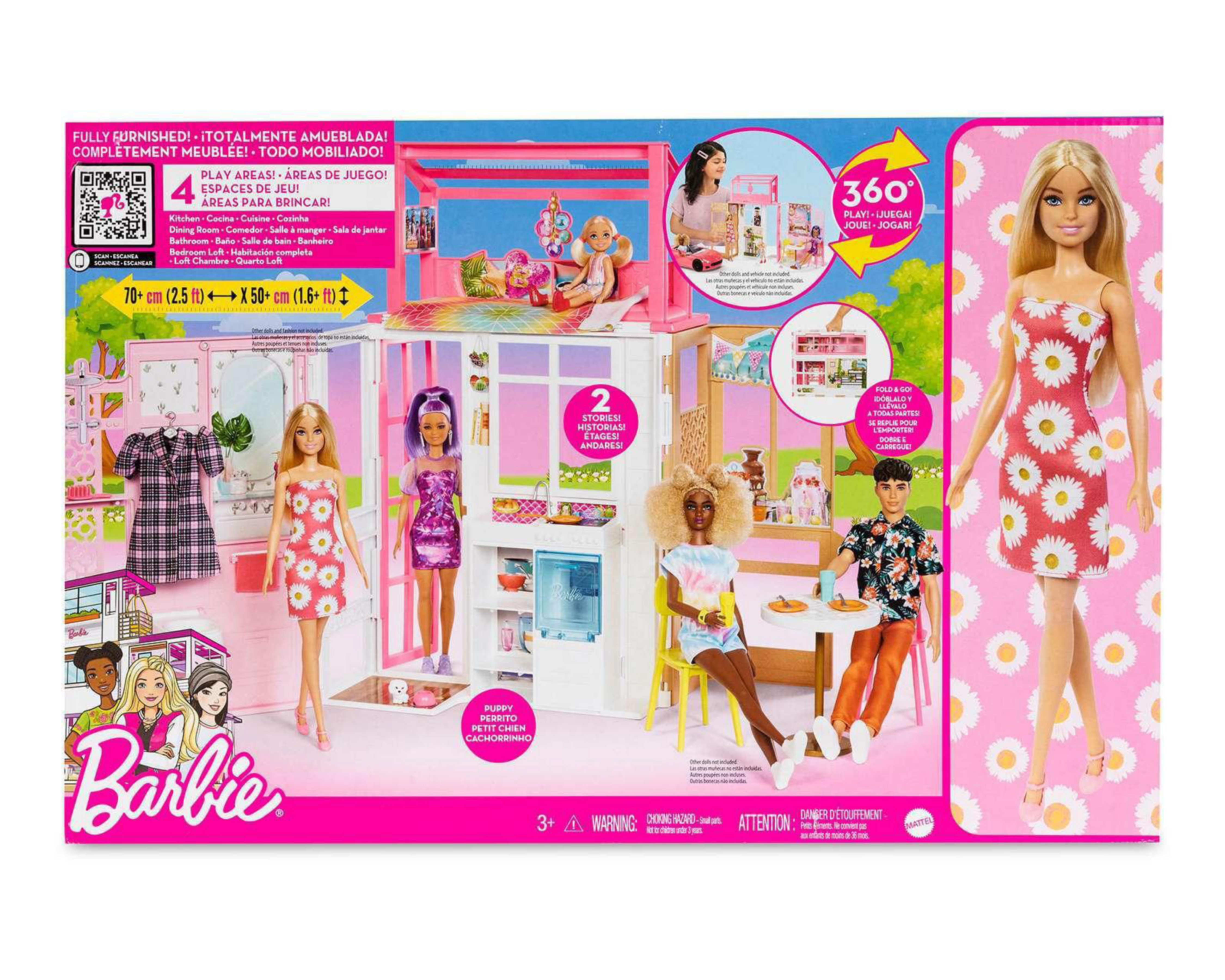 Muñeca Barbie con Casa Glam y Accesorios
