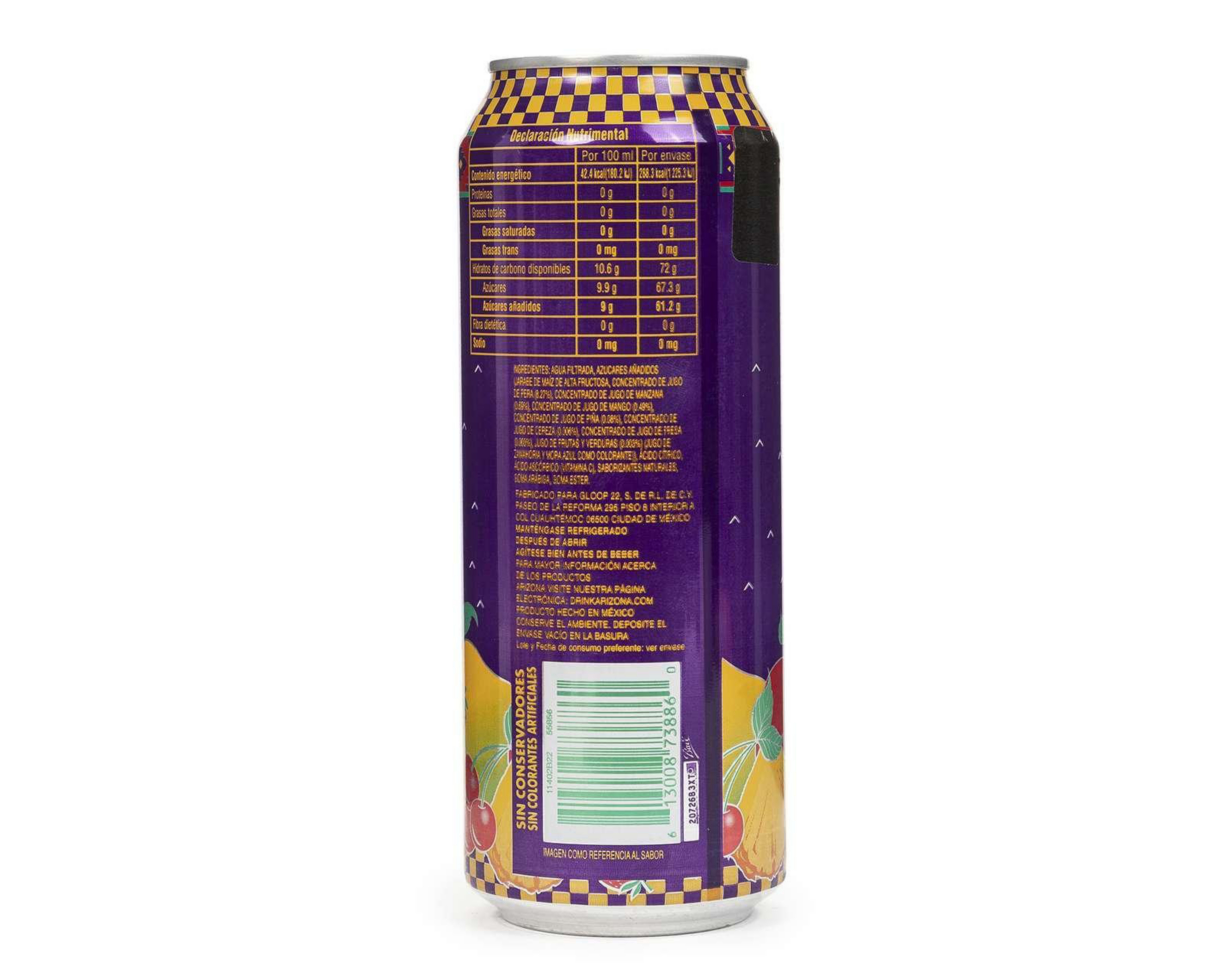 Foto 4 pulgar | Bebida Arizona Sabor Ponche de Frutas 3 Piezas