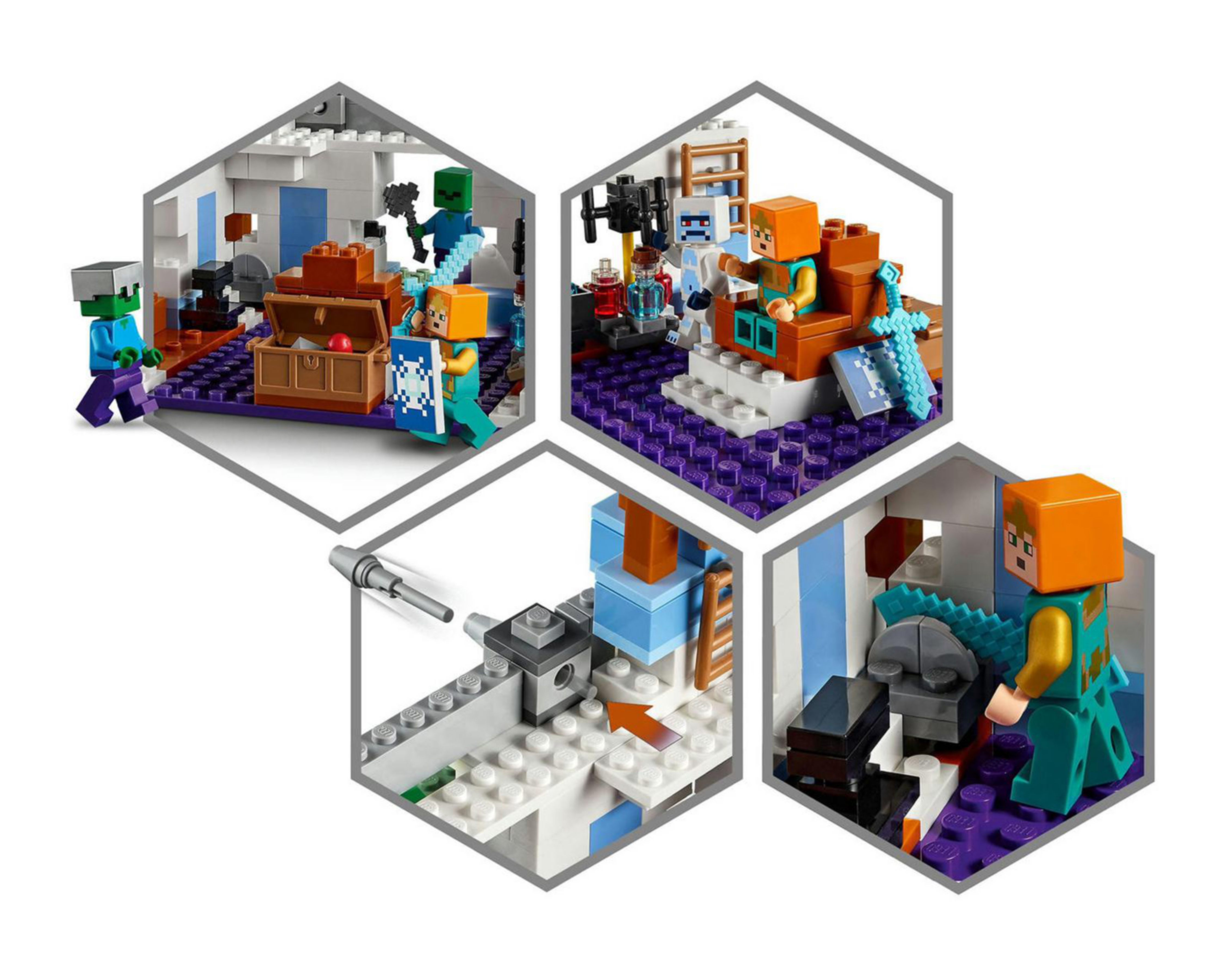 Foto 7 | LEGO Minecraft: El Castillo de Hielo