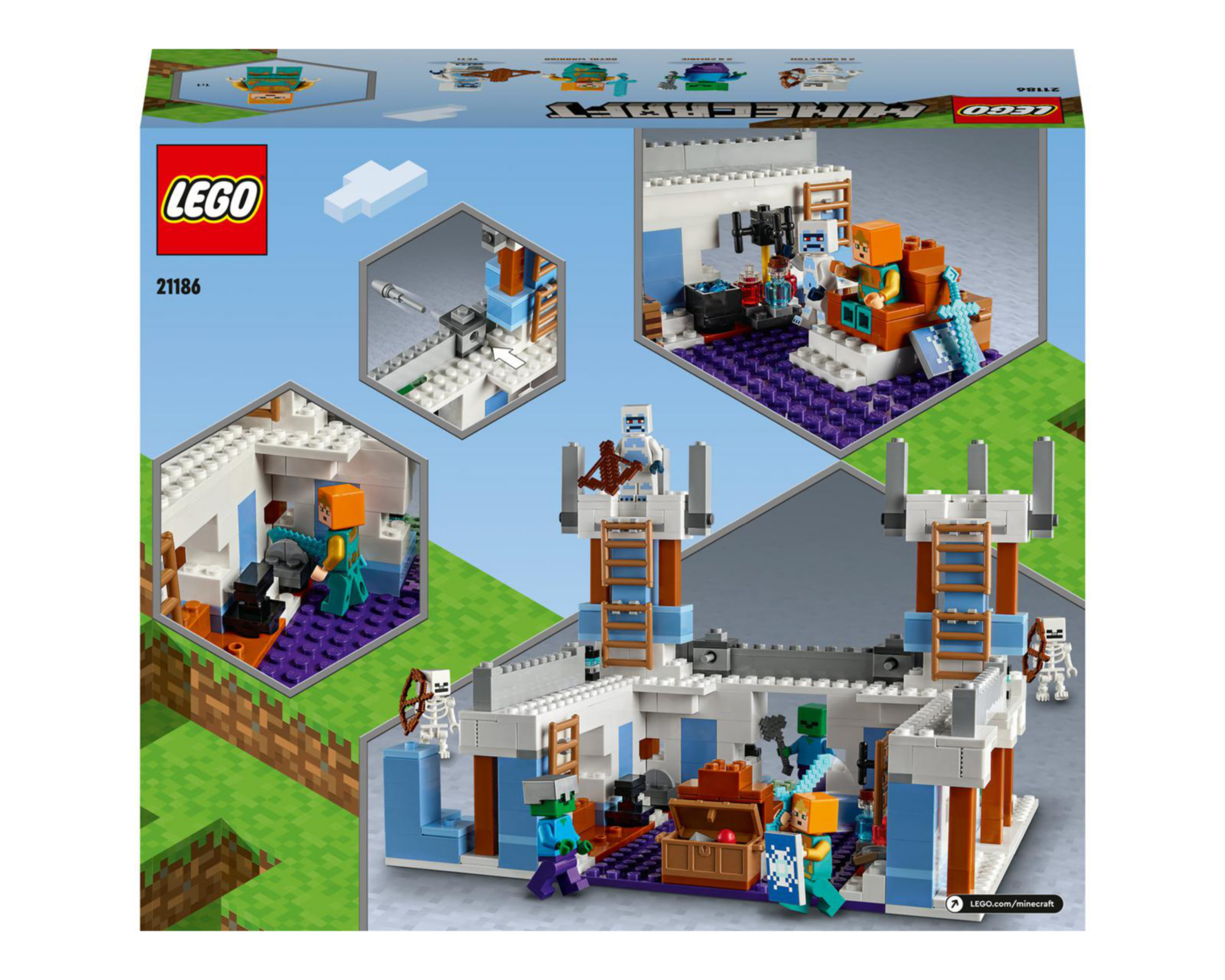 Foto 9 | LEGO Minecraft: El Castillo de Hielo