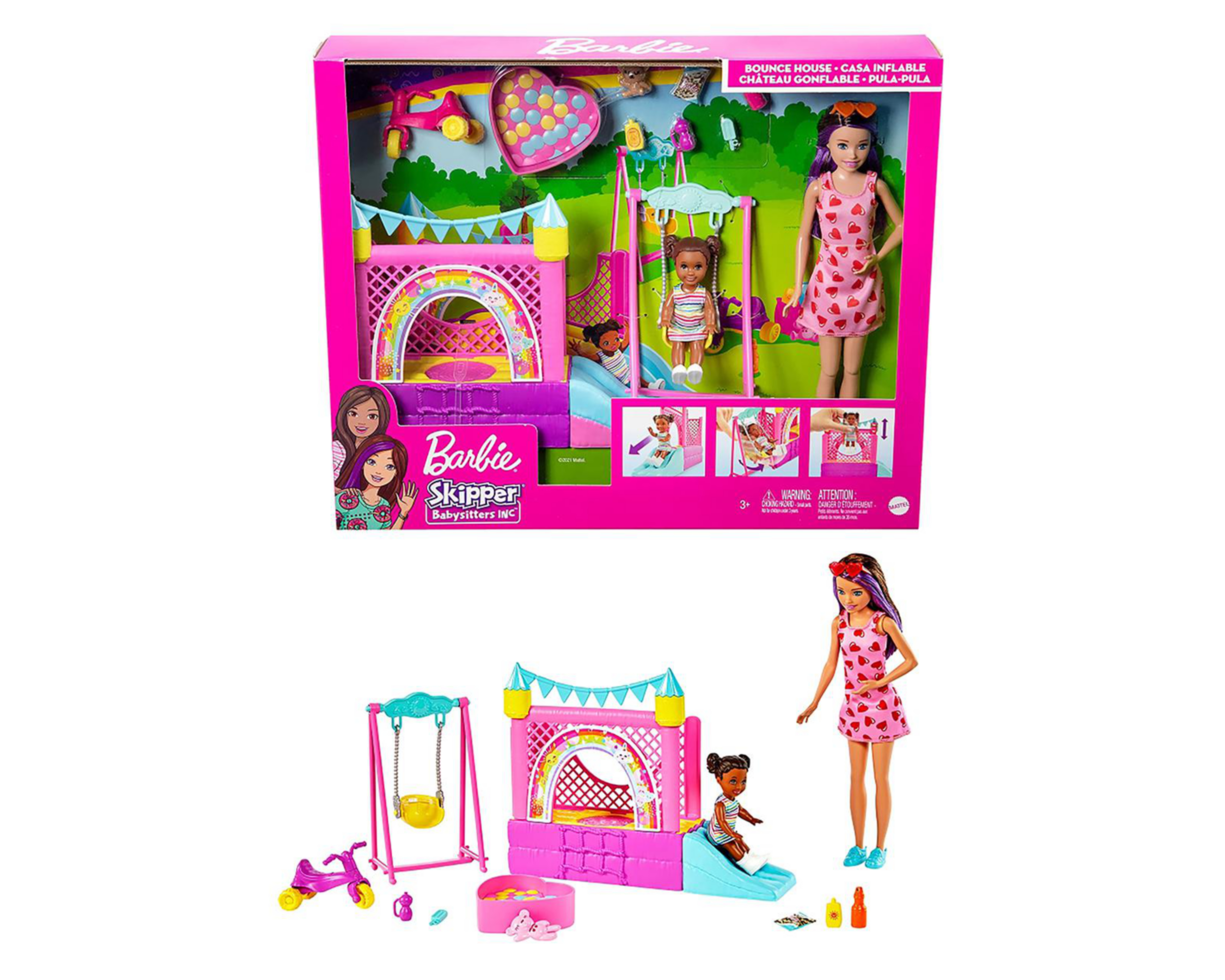 Muñeca Barbie Skipper Babysitters Parque de Juegos