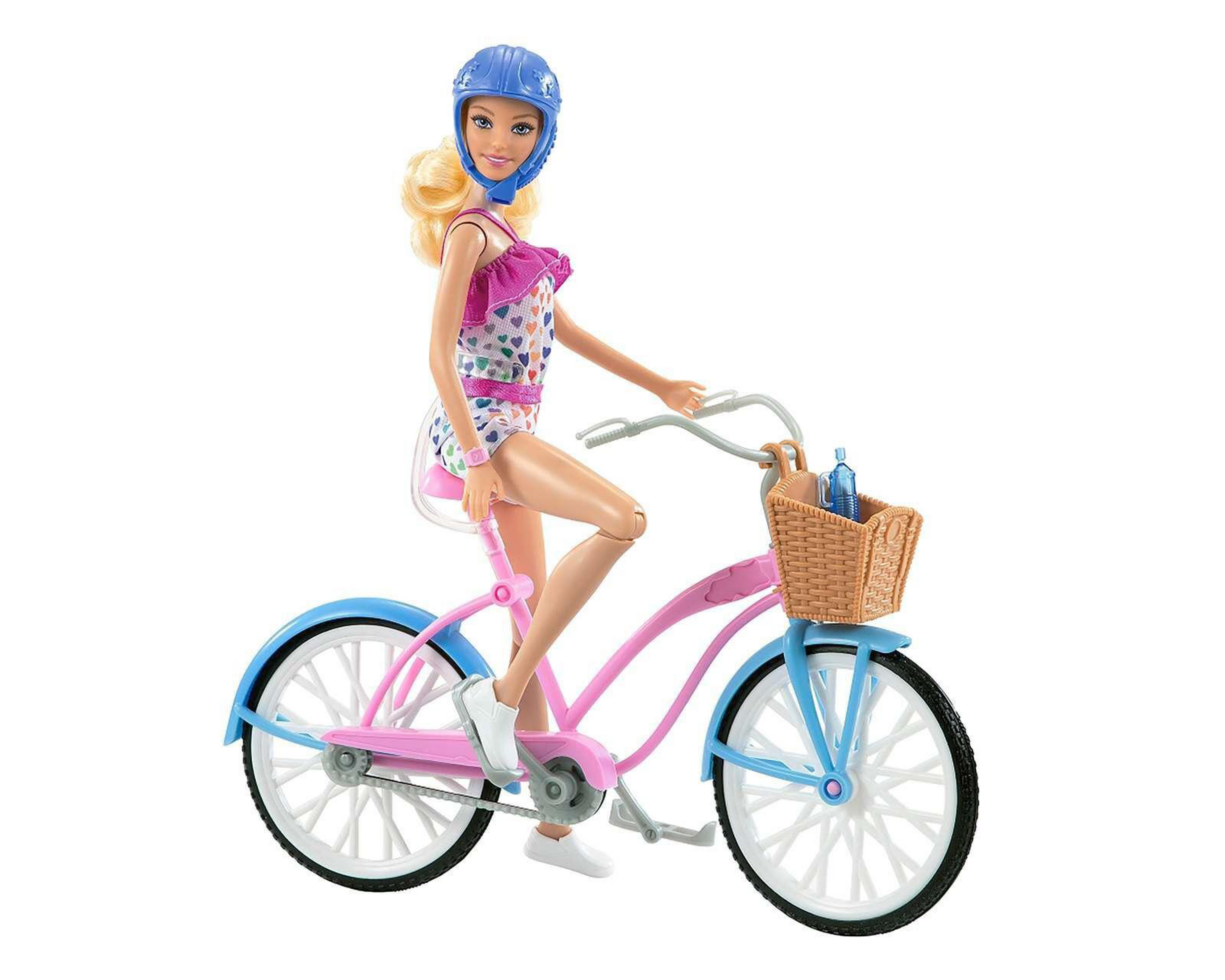 Foto 2 | Muñeca Barbie Paseo en Bicicleta