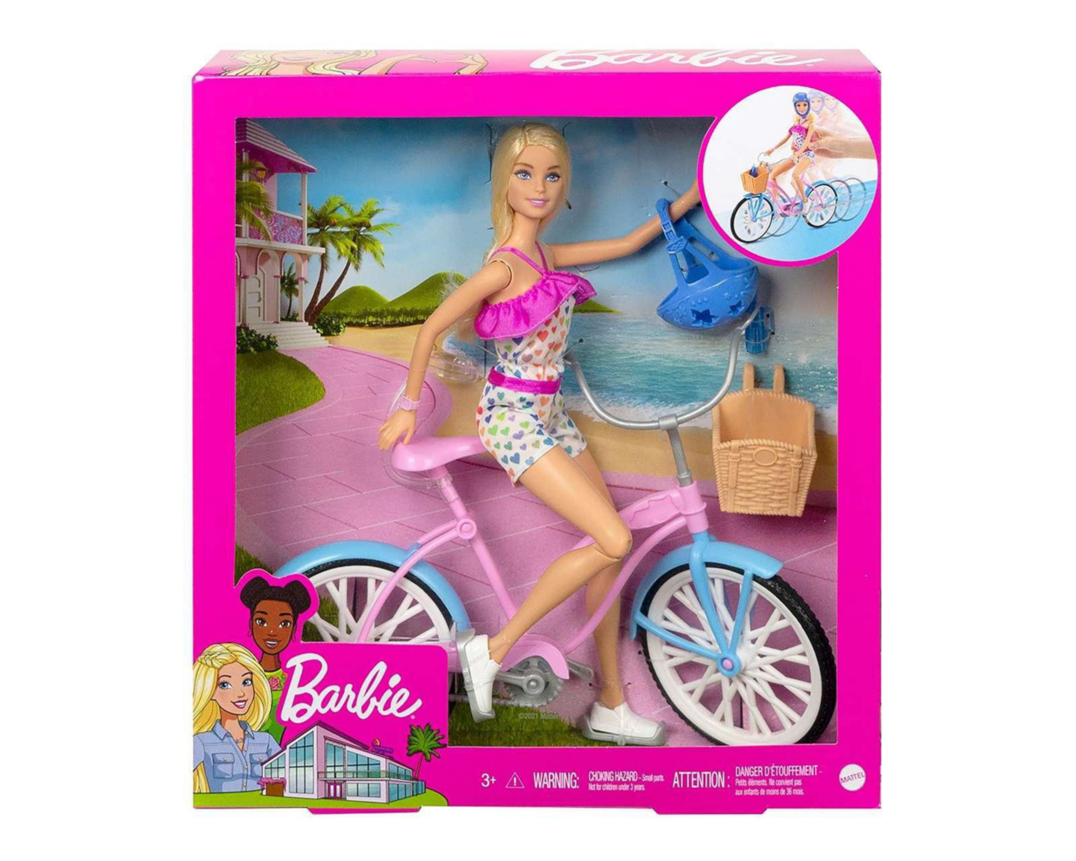 Foto 5 pulgar | Muñeca Barbie Paseo en Bicicleta