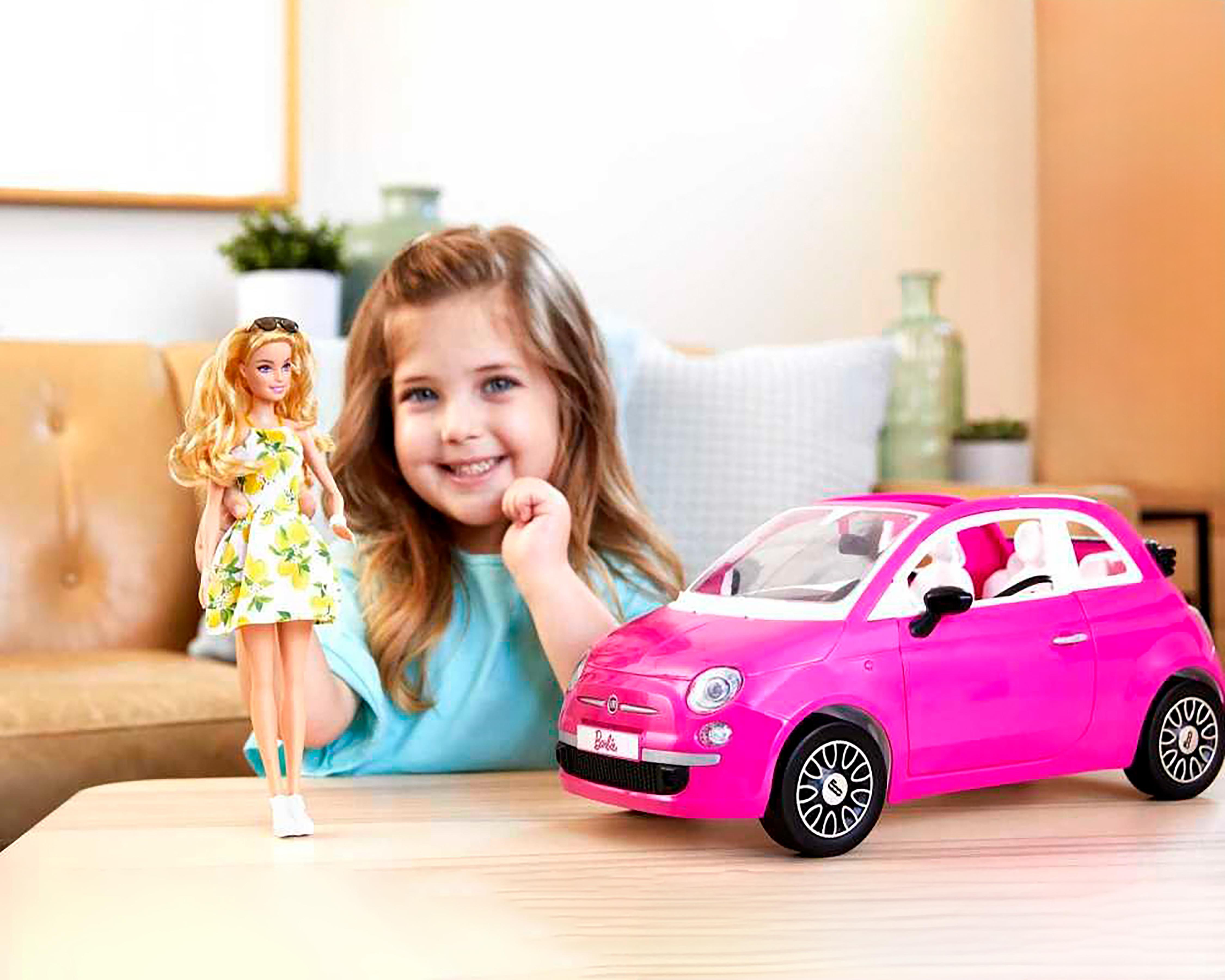 Foto 8 pulgar | Carro y Muñeca Barbie