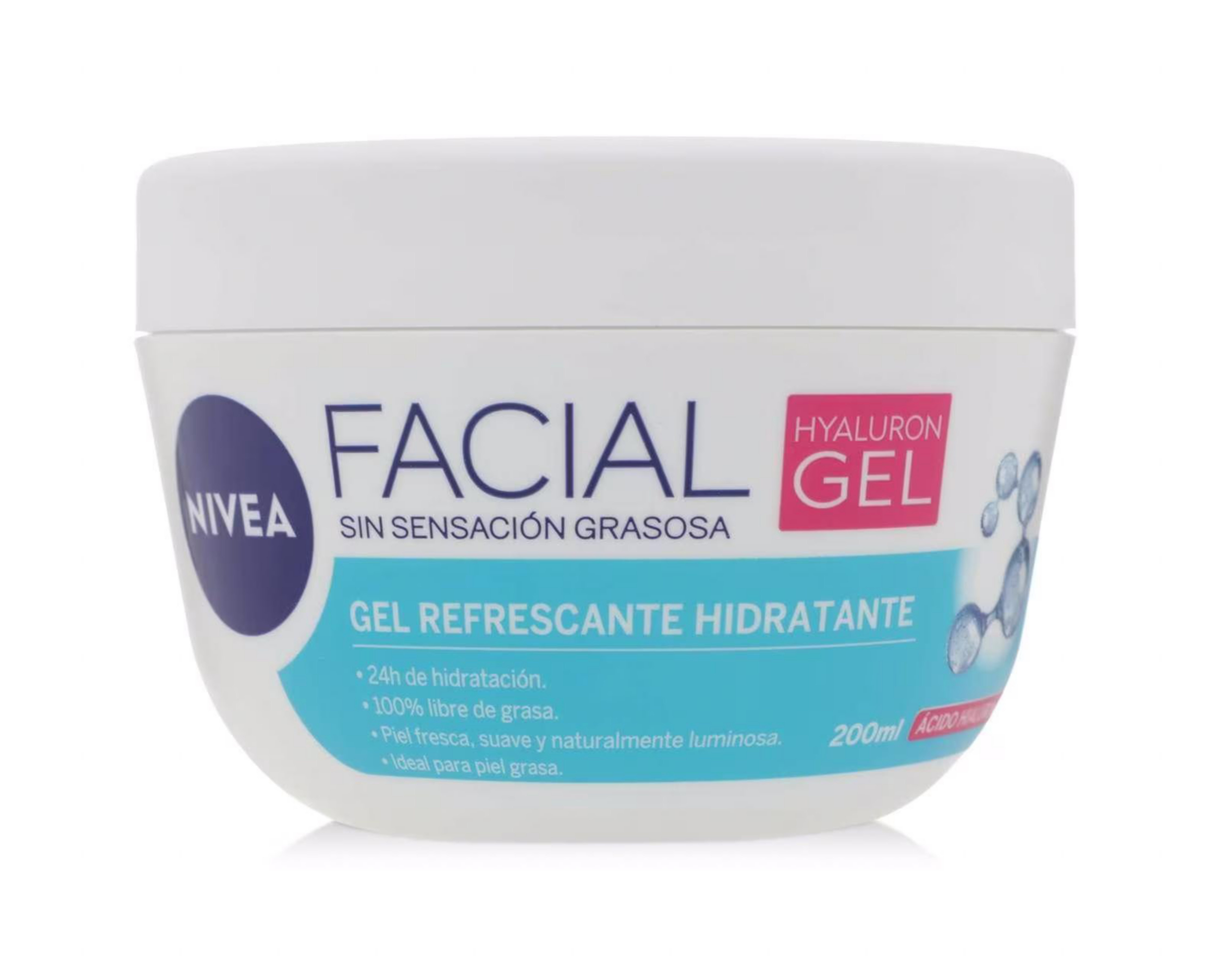 Foto 2 pulgar | Gel Facial con Ácido Hialurónico Nivea 200 ml