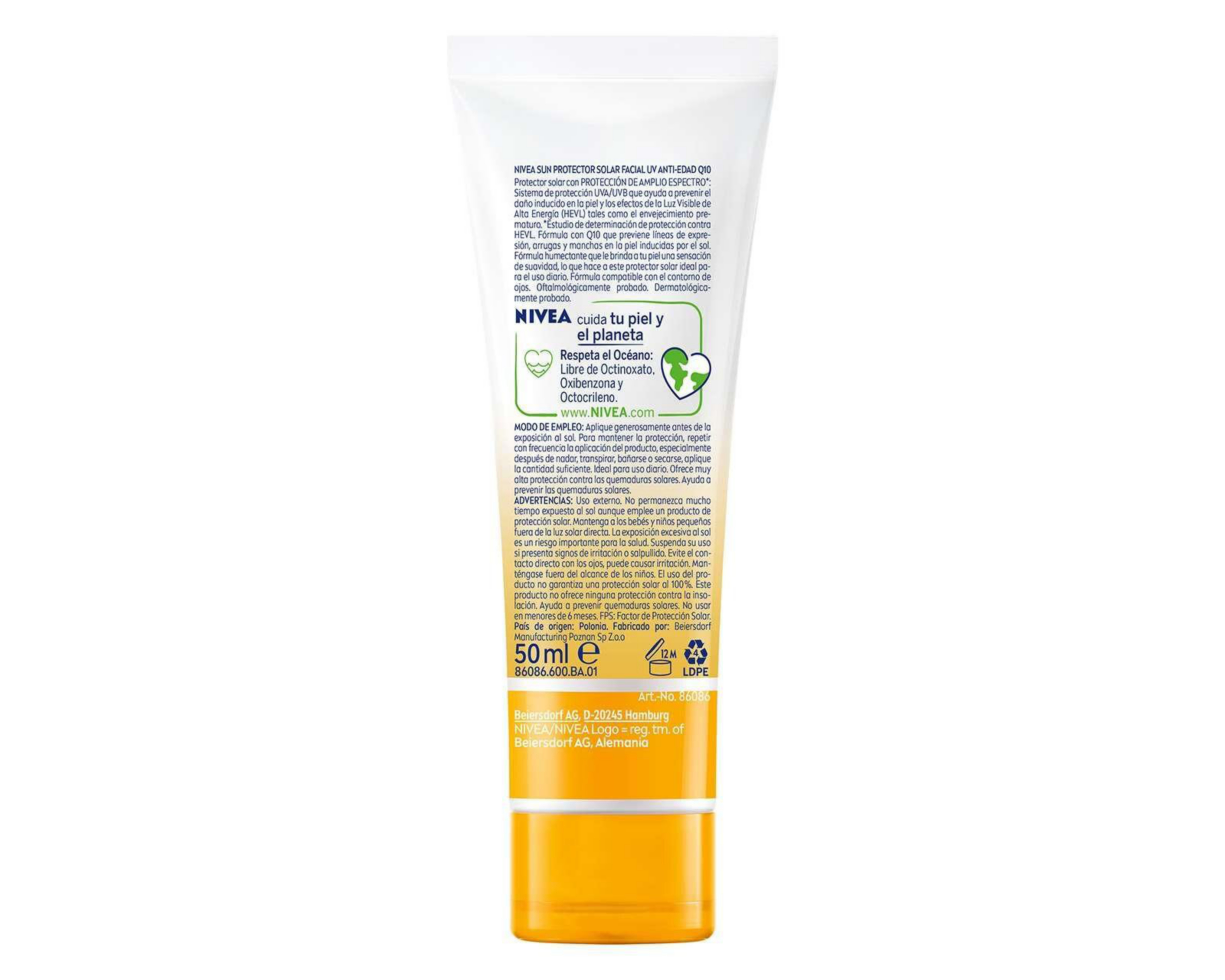 Foto 4 pulgar | Protector Solar Nivea Anti Edad Q10 50 FPS 50 ml