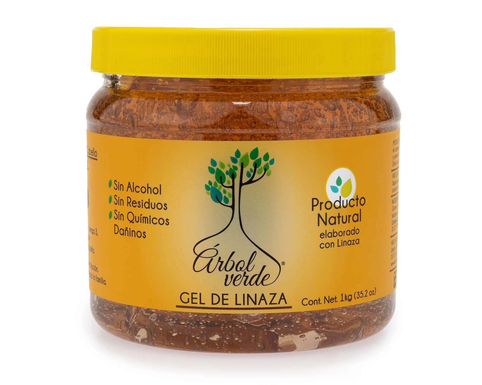 Foto 2 pulgar | Gel para Cabello Árbol Verde con Linaza 1 kg