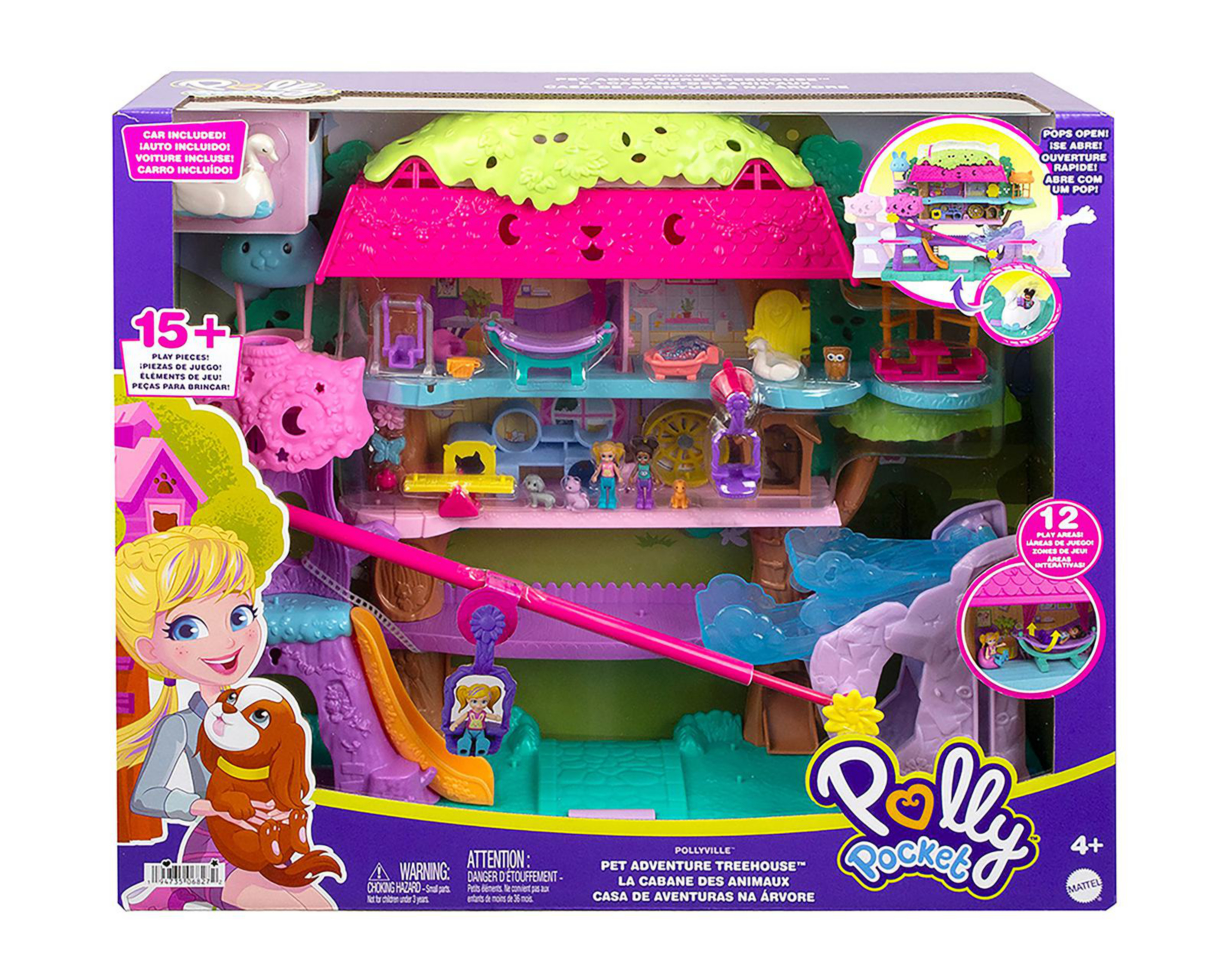 Foto 10 pulgar | Pollyville Polly Pocket Casa de Aventuras del Árbol