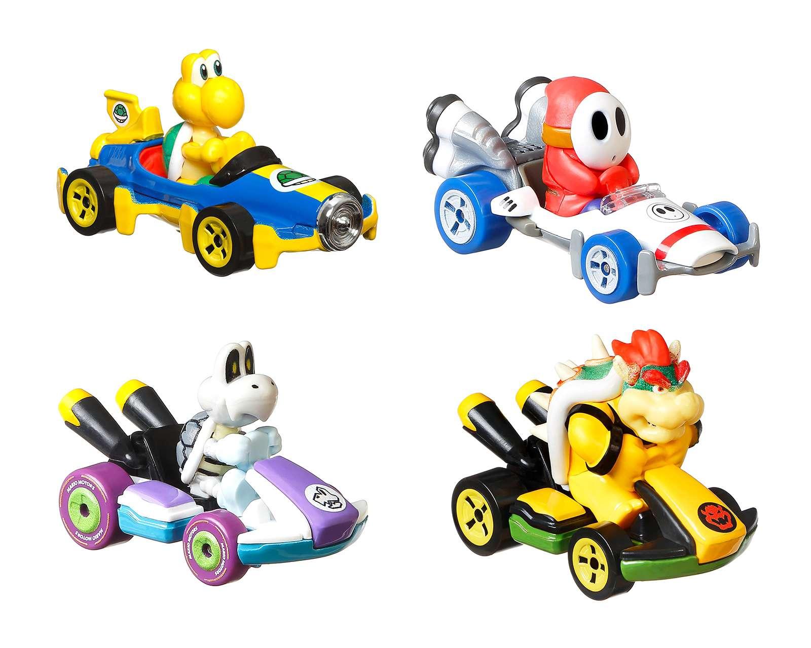 Foto 2 pulgar | Carros Mario Kart Hot Wheels 1 set de 4 Piezas