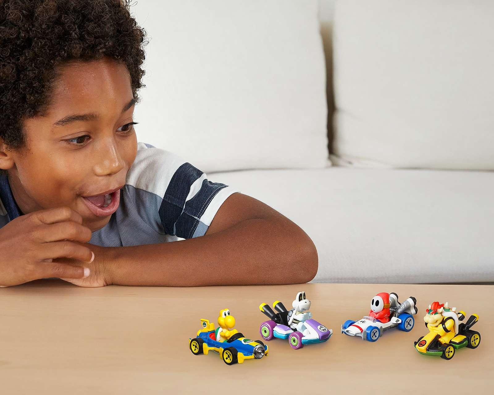 Foto 2 | Carros Mario Kart Hot Wheels 1 set de 4 Piezas