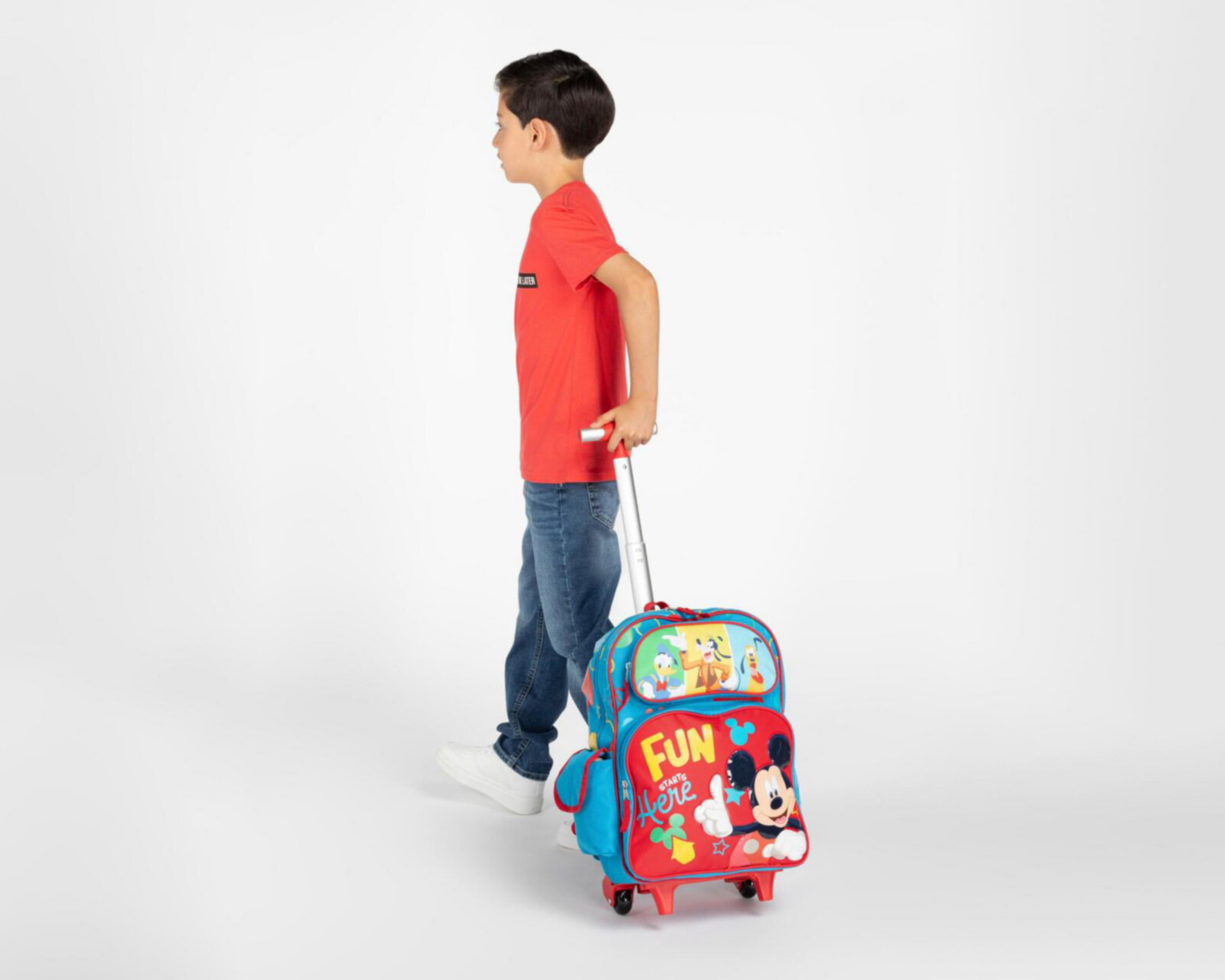 Foto 10 pulgar | Mochila con Ruedas Disney Mickey Mouse
