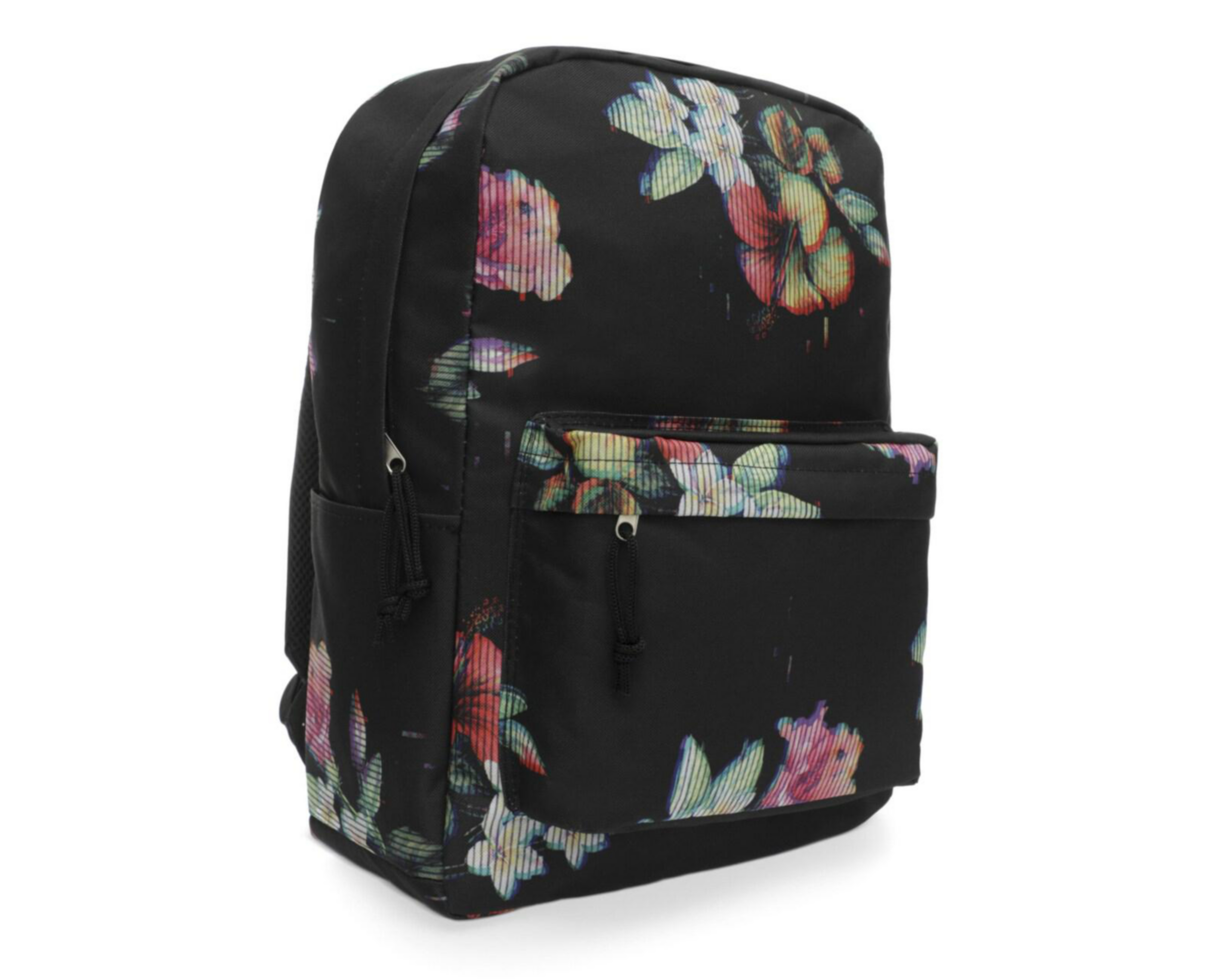 Foto 3 pulgar | Mochila Thinner Negra Floreada
