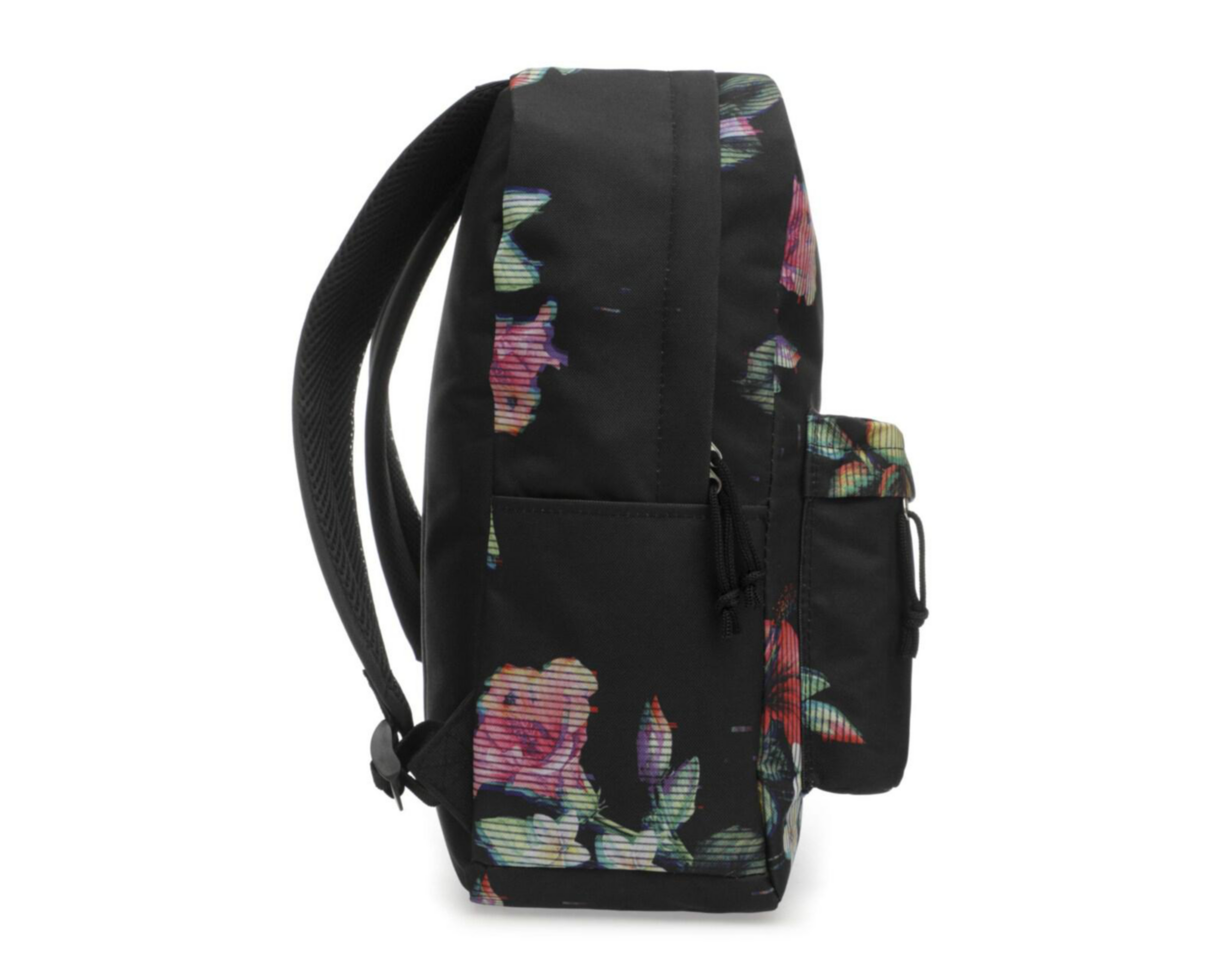 Foto 4 pulgar | Mochila Thinner Negra Floreada