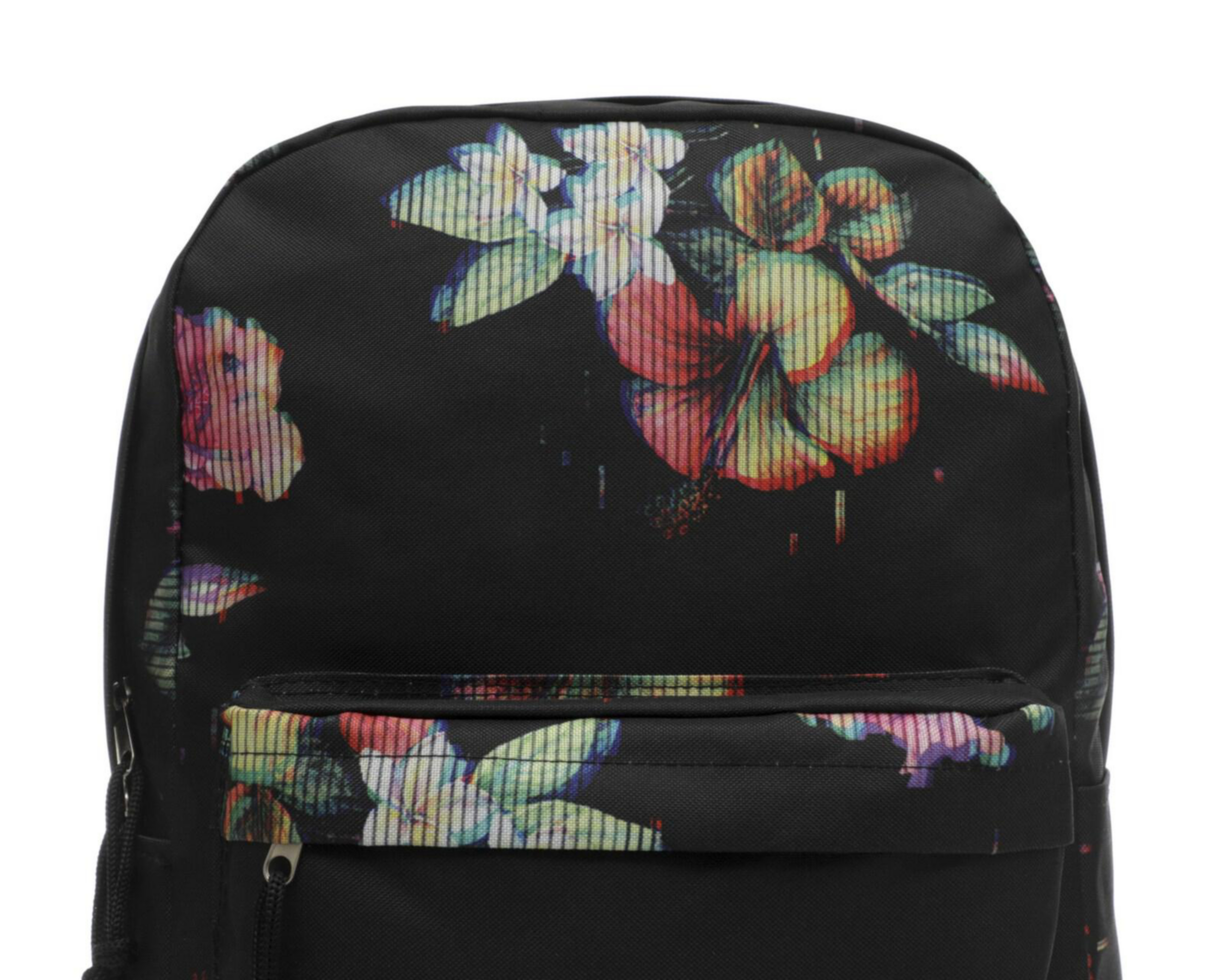 Foto 6 pulgar | Mochila Thinner Negra Floreada