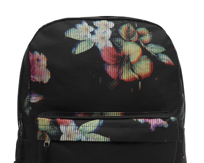 Foto 5 | Mochila Thinner Negra Floreada