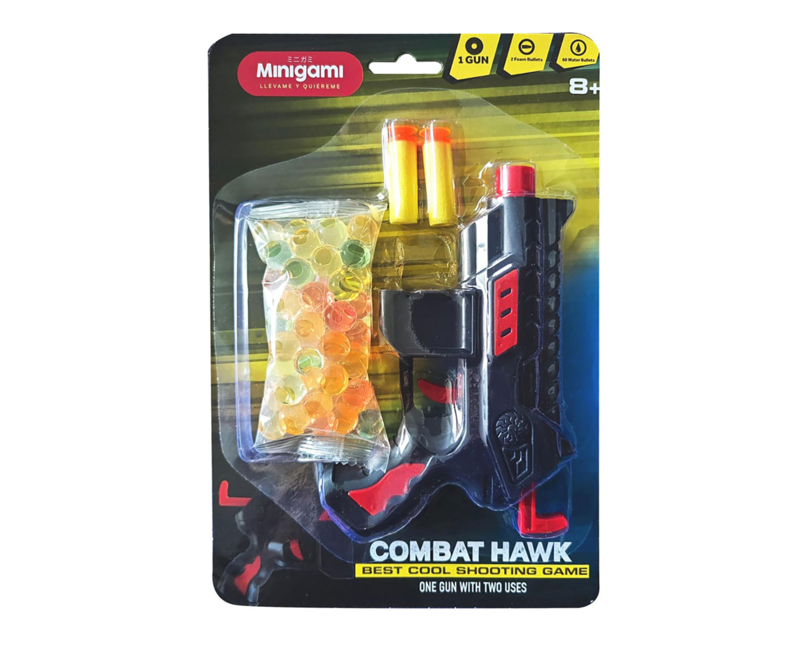 Foto 2 pulgar | Lanzadardos Minigami Combat Hawk con Esferas de Gel