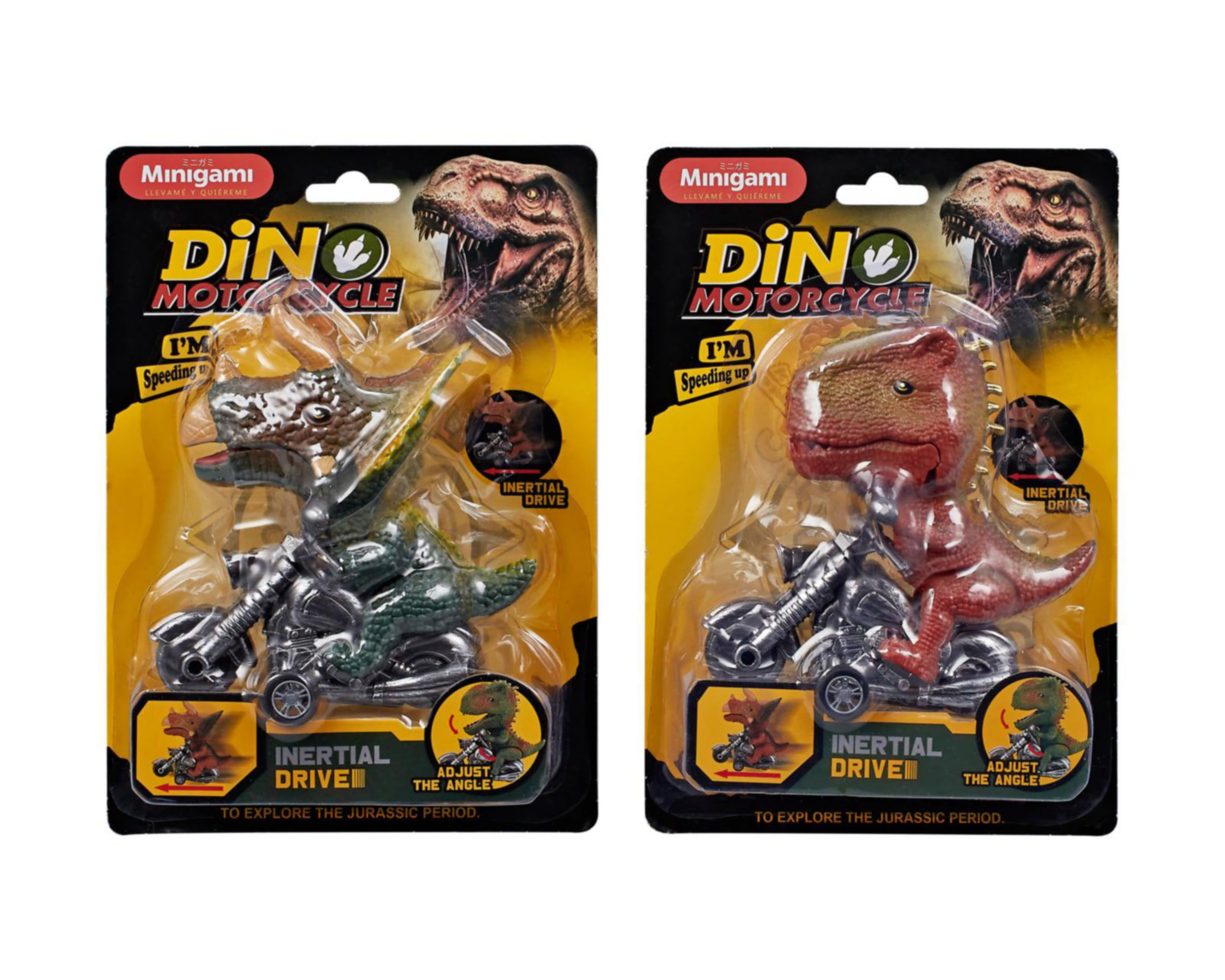 Dinosaurio en Motocicleta Minigami 1 Pieza al Azar