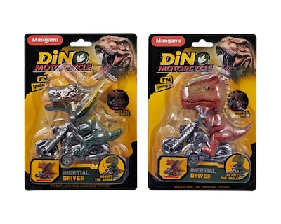 Foto 1 | Dinosaurio en Motocicleta Minigami 1 Pieza al Azar