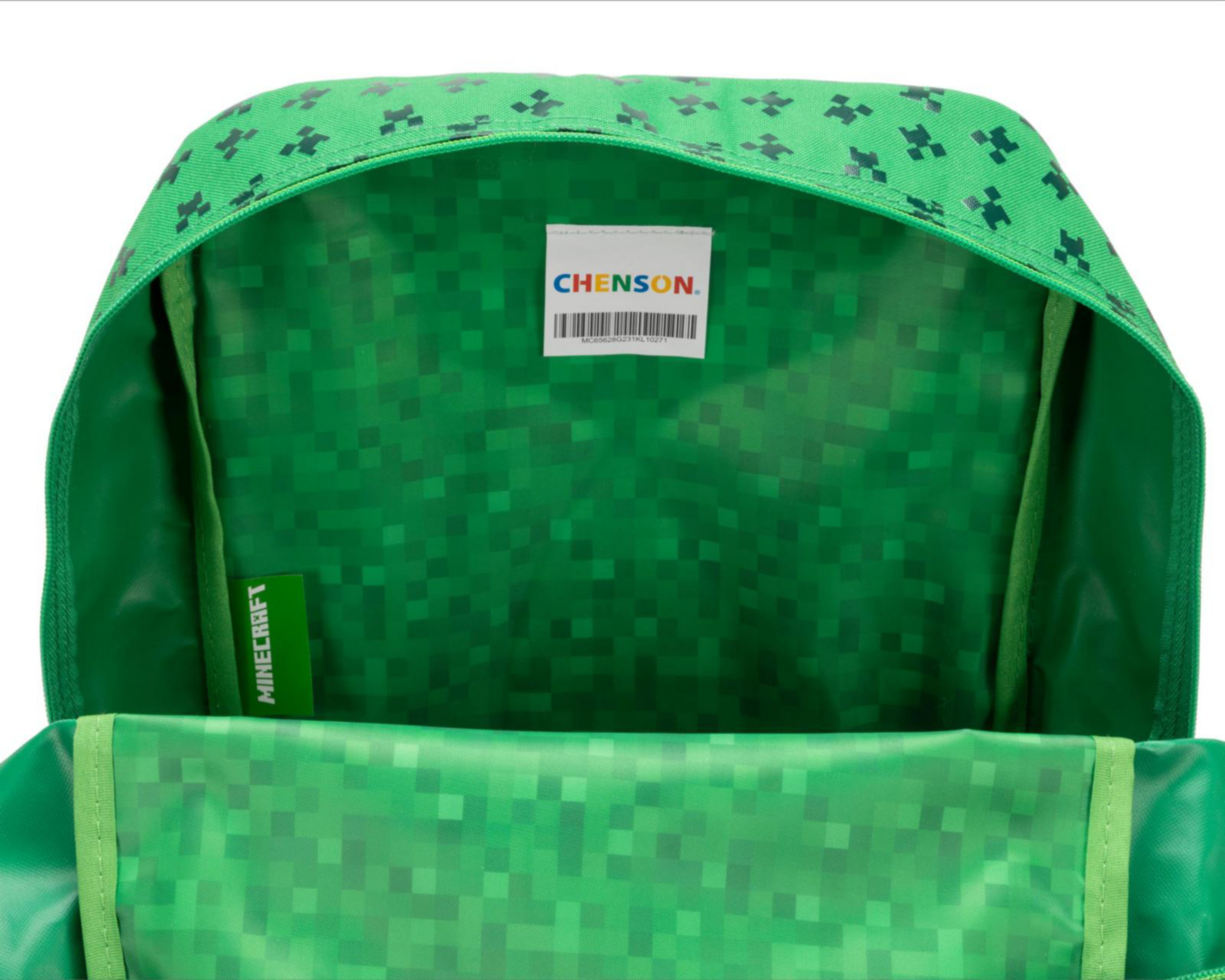 Foto 7 pulgar | Mochila Minecraft Verde