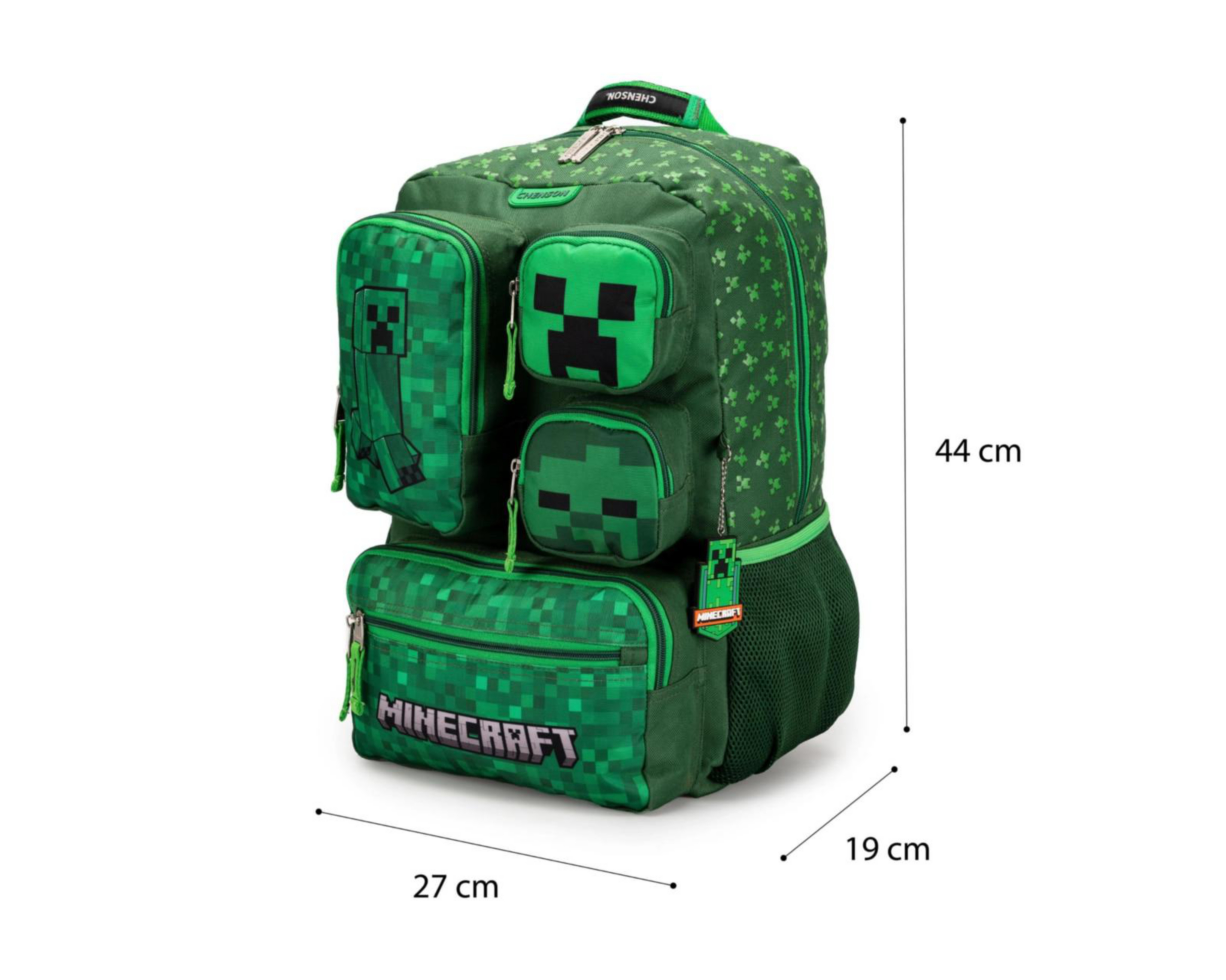 Foto 8 pulgar | Mochila Minecraft Verde