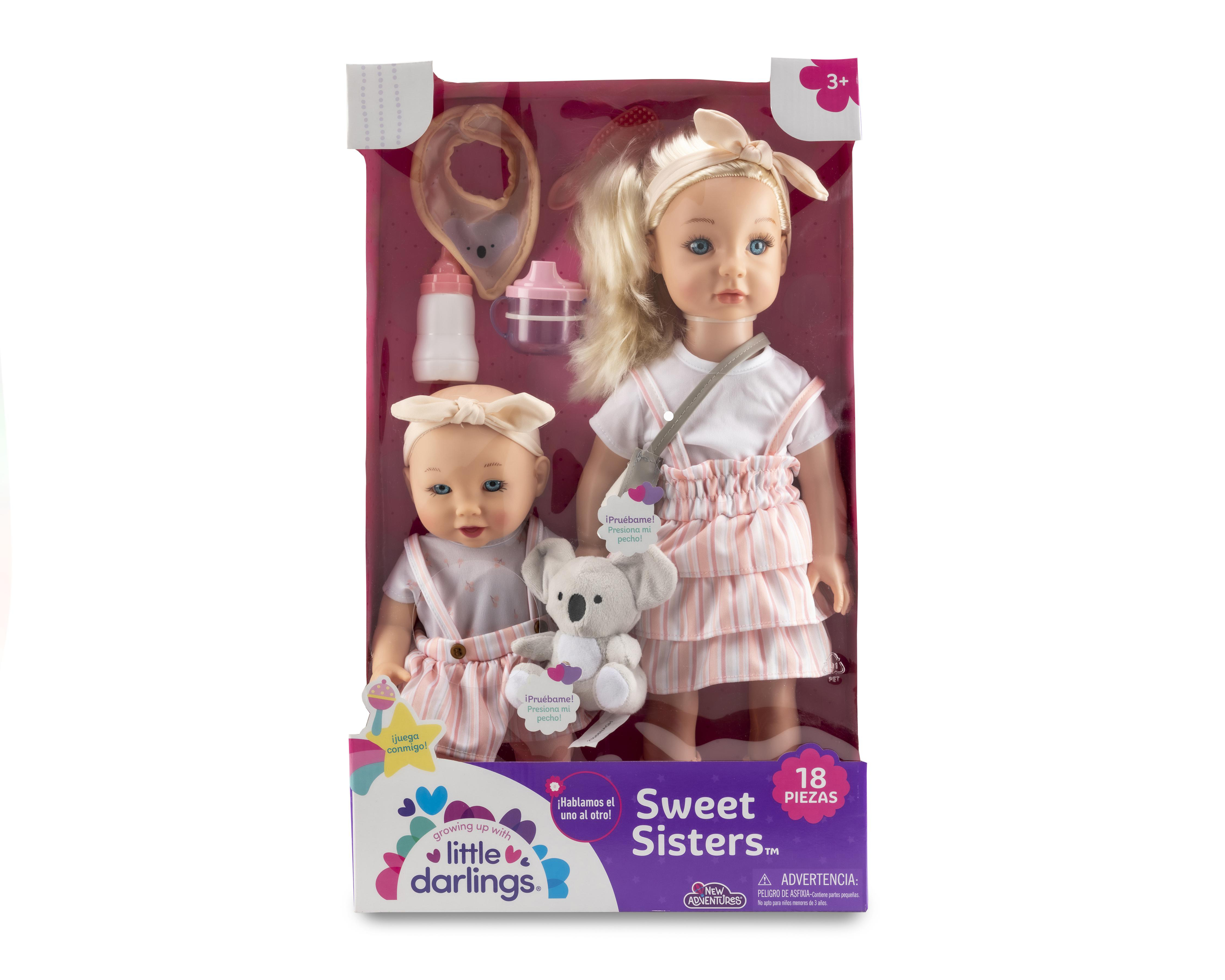 Muñeca Little Darlings con Accesorios 2 Piezas