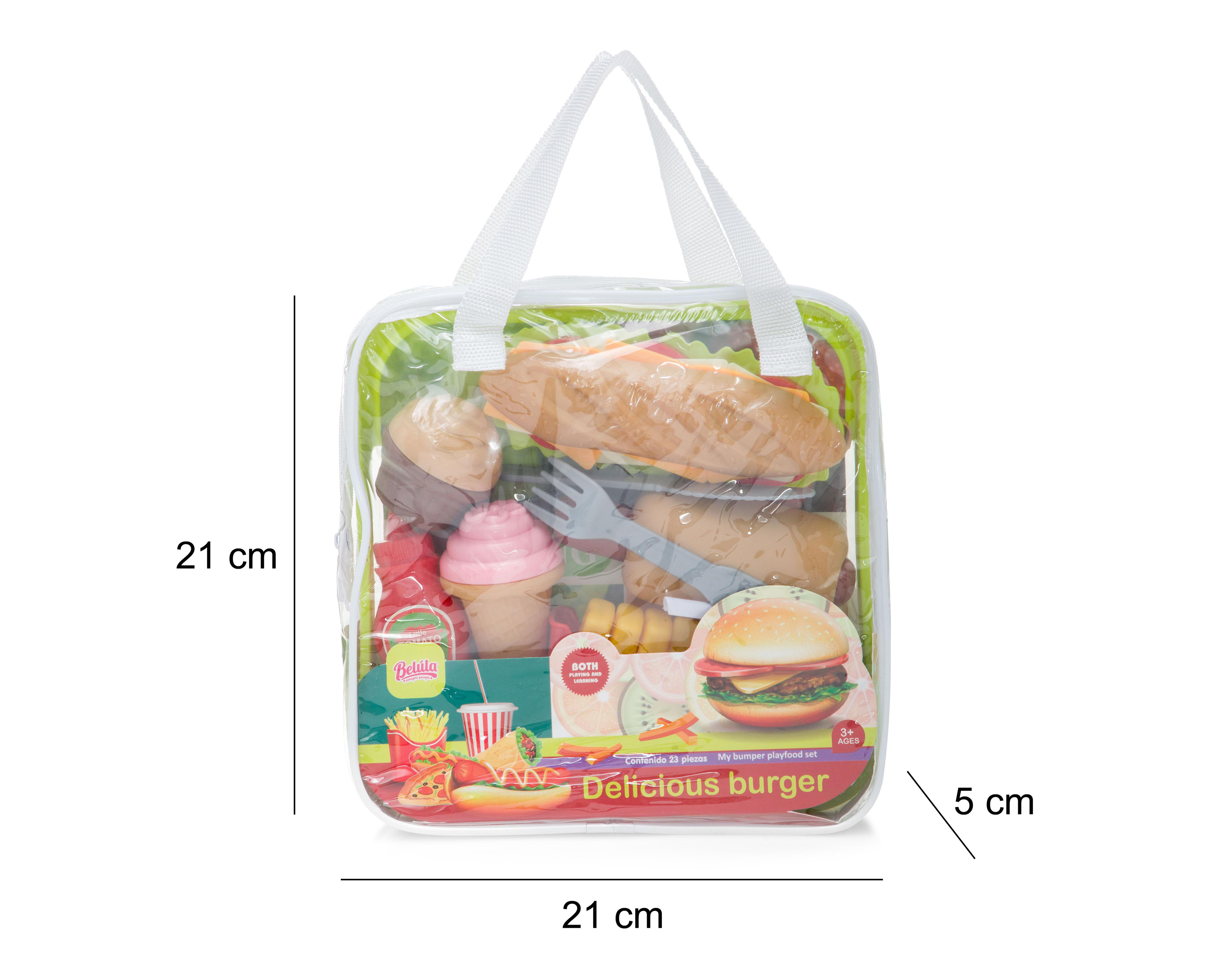 Foto 7 pulgar | Juego de Comida Rápida Belúla 23 Piezas