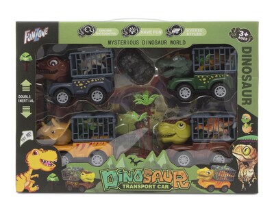 Foto 4 | Vehículos a Fricción Funzone Dinosaur Transport Car