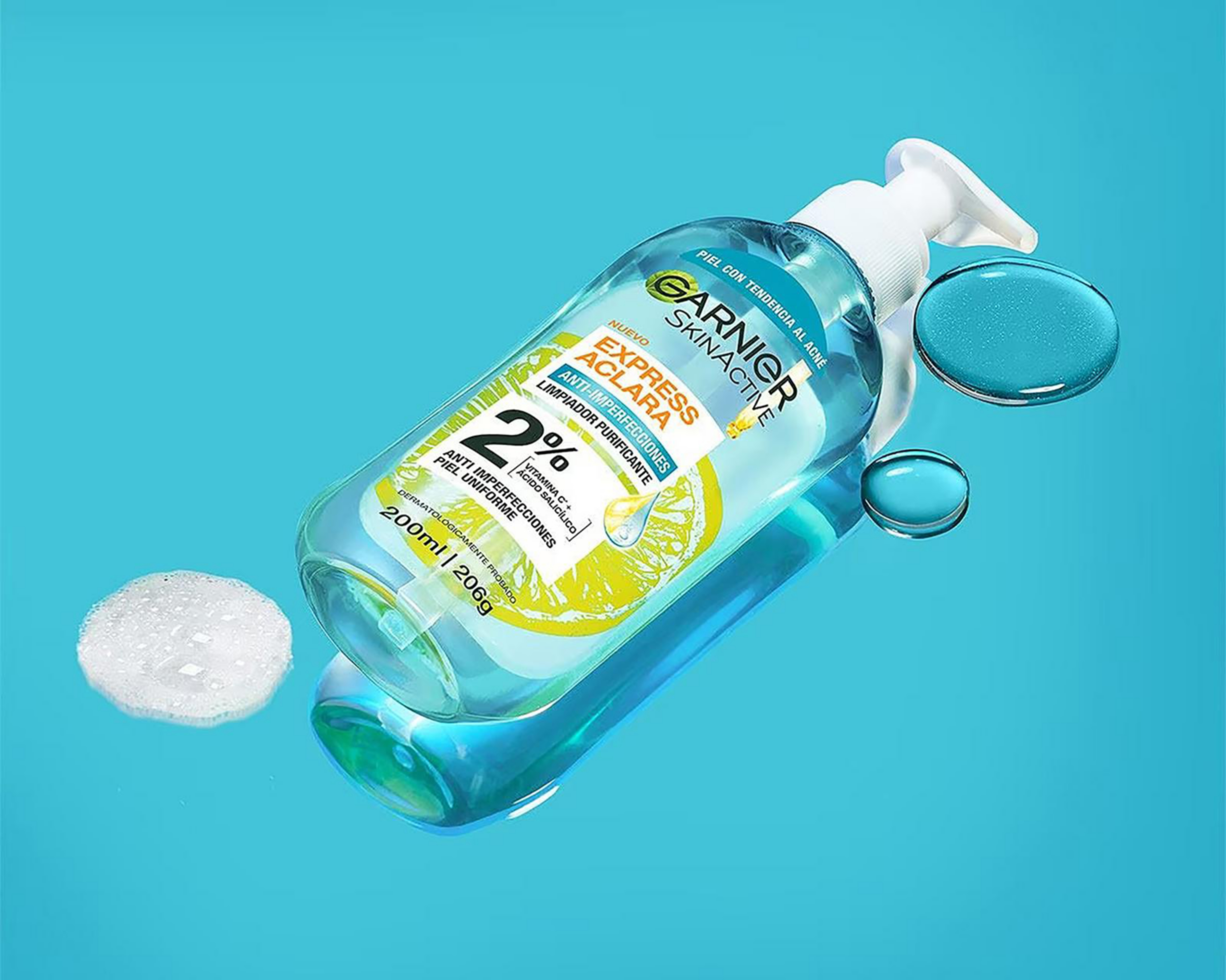 Foto 4 pulgar | Limpiador Facial Garnier Skin Active Express Aclara Antimperfecciones 200 ml