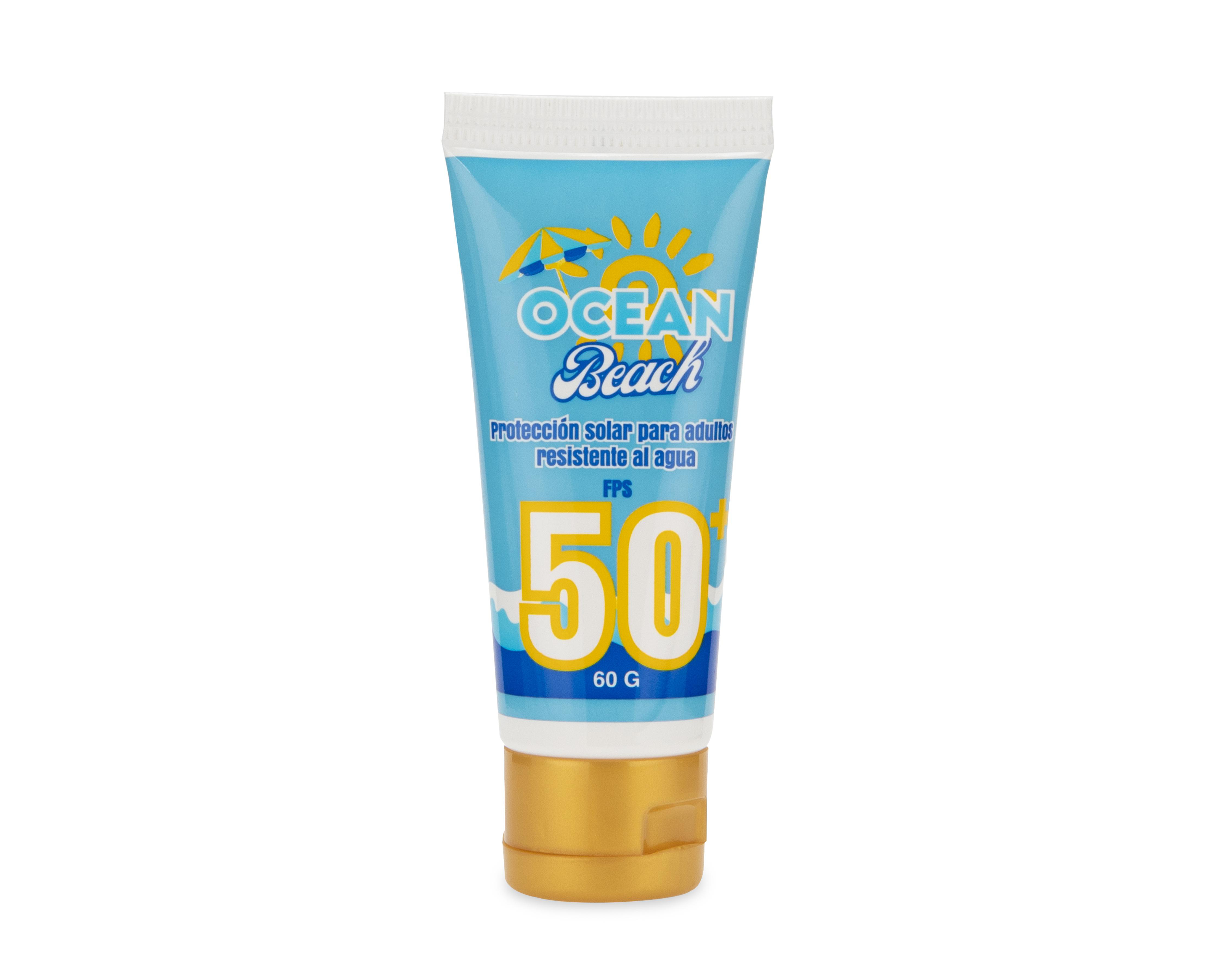 Foto 2 pulgar | Protector Solar Ocean Beach Resistente al Agua FPS 50+