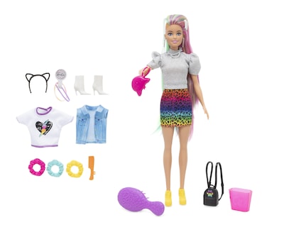 Foto 2 | Muñeca Barbie Leopard Rainbow Hair