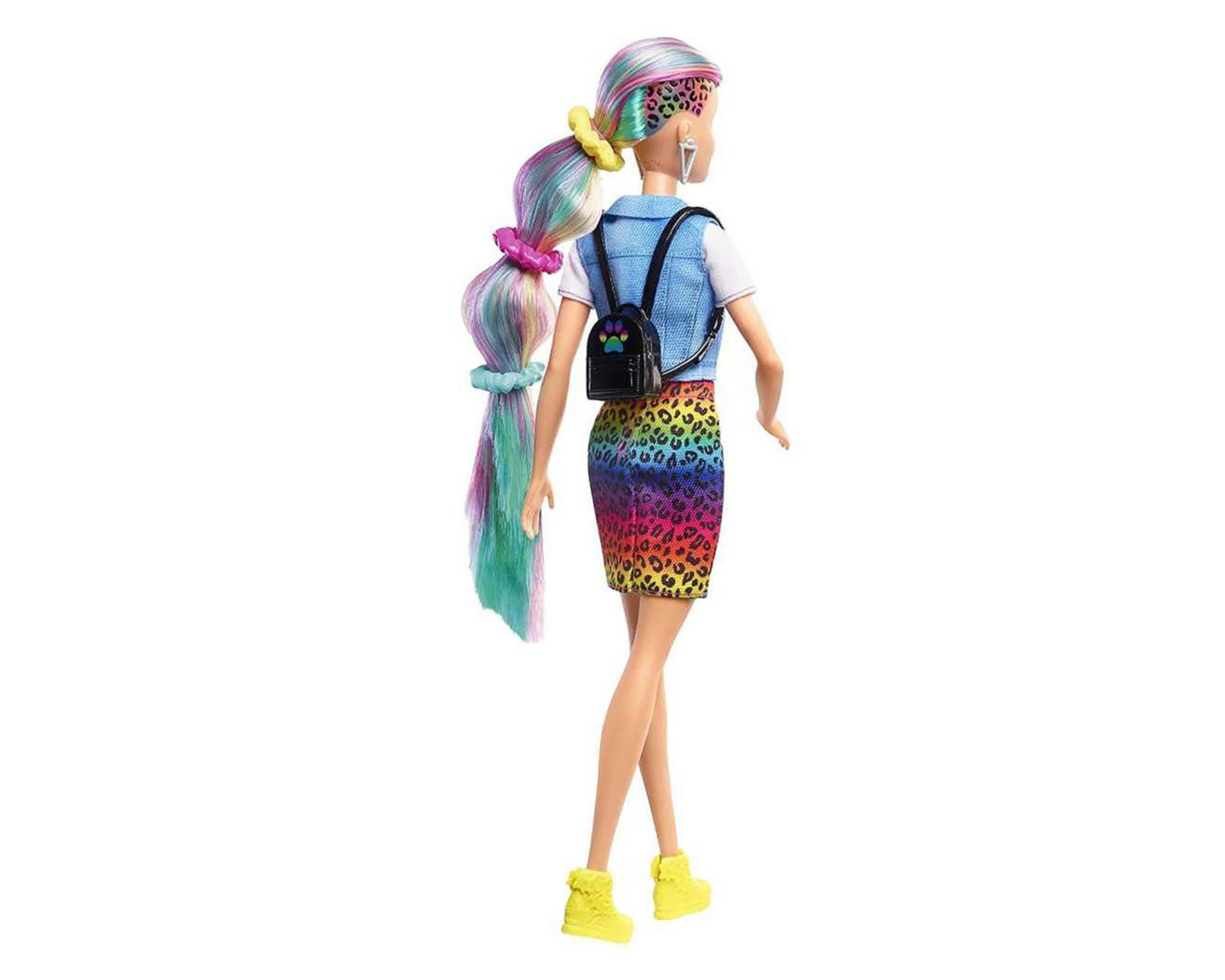 Foto 5 pulgar | Muñeca Barbie Leopard Rainbow Hair