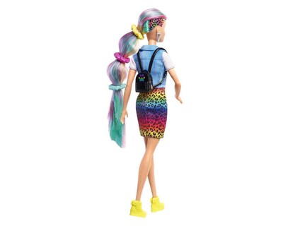 Foto 4 | Muñeca Barbie Leopard Rainbow Hair