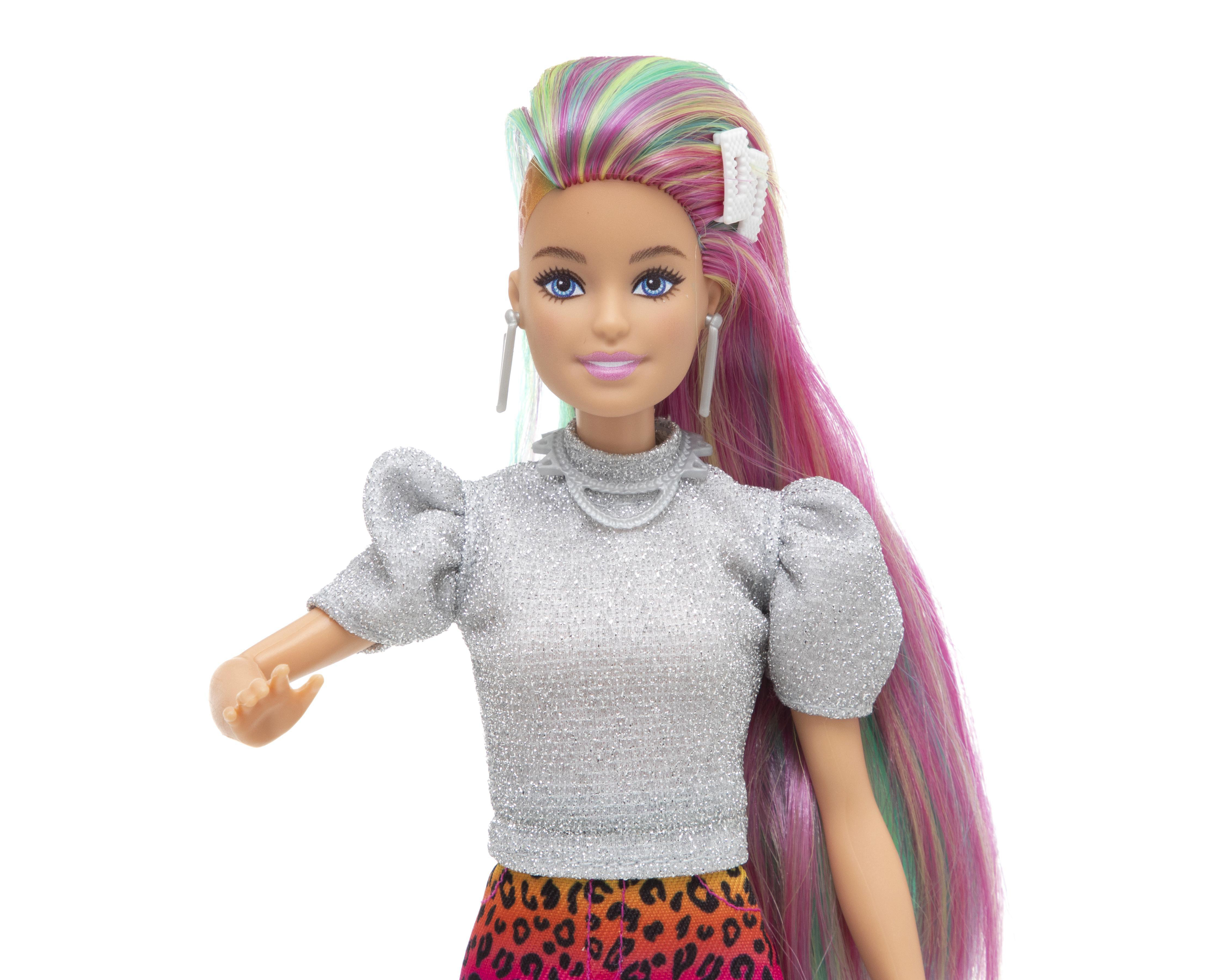 Foto 6 pulgar | Muñeca Barbie Leopard Rainbow Hair