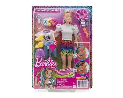 Foto 8 | Muñeca Barbie Leopard Rainbow Hair
