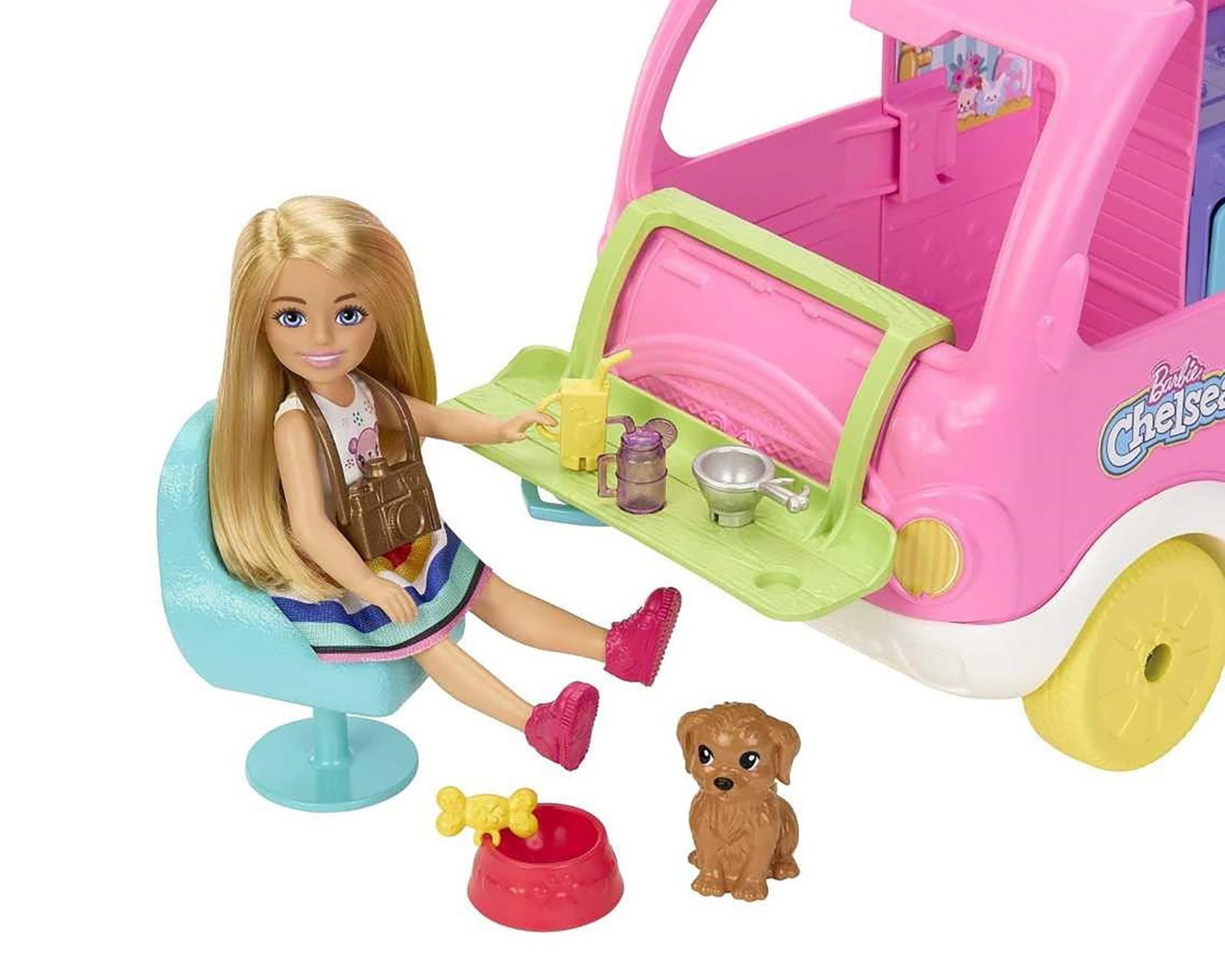 Cámper 2 en 1 de Chelsea Barbie con Accesorios $989