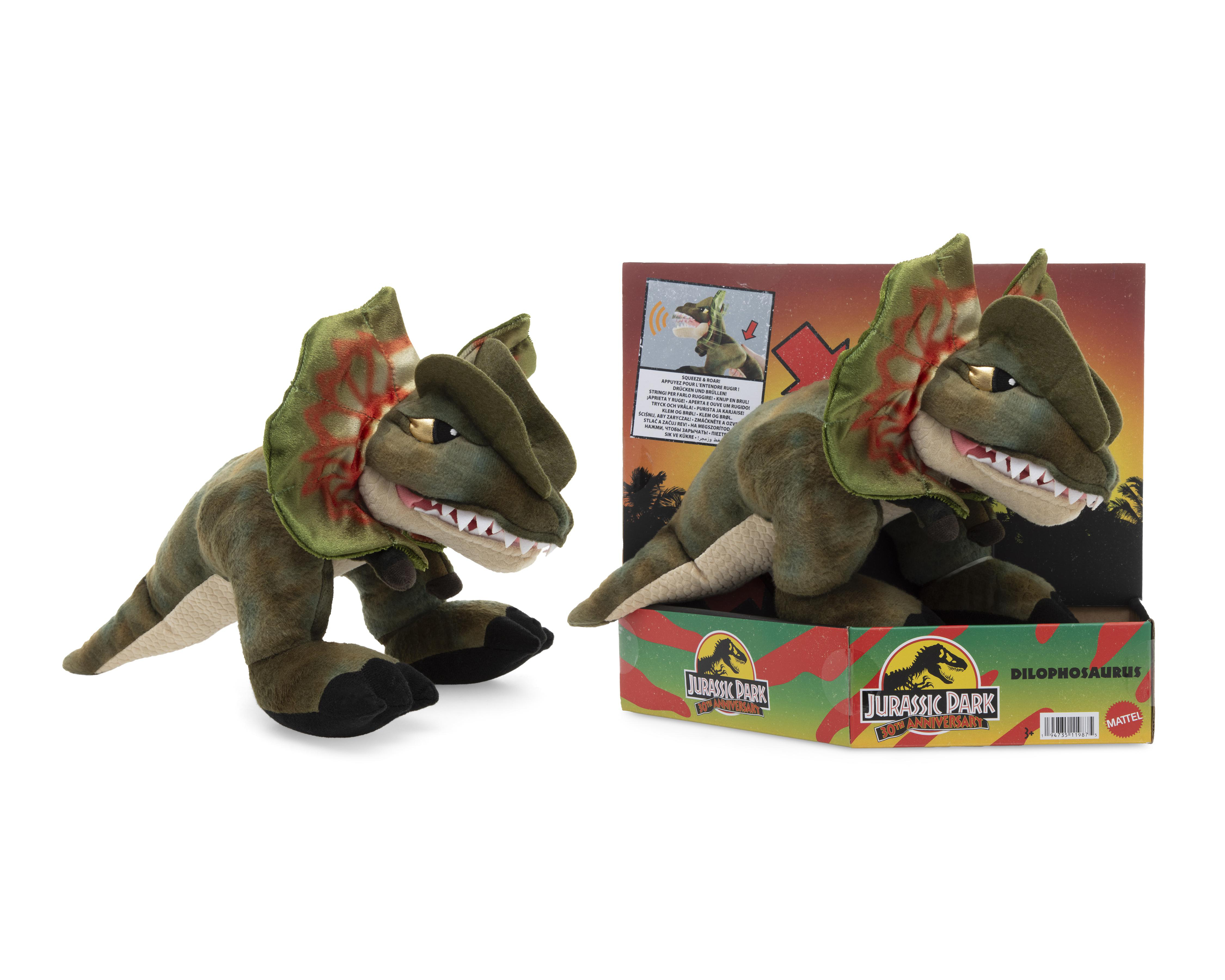 Peluche Dilophosaurus Jurassic Park 30 Aniversario con Sonido