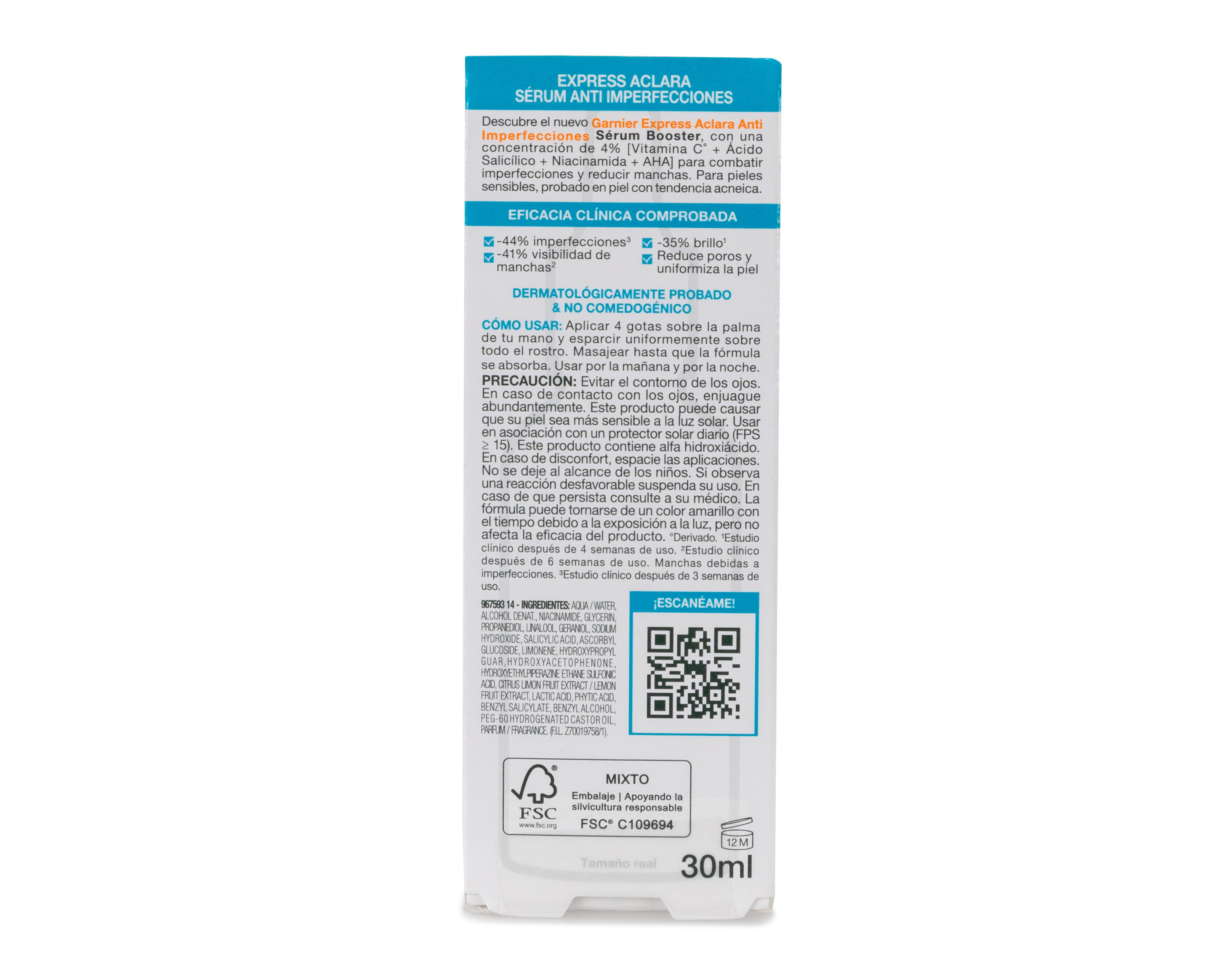 Foto 2 | Sérum Garnier Anti-Imperfecciones Express Aclara 30 ml