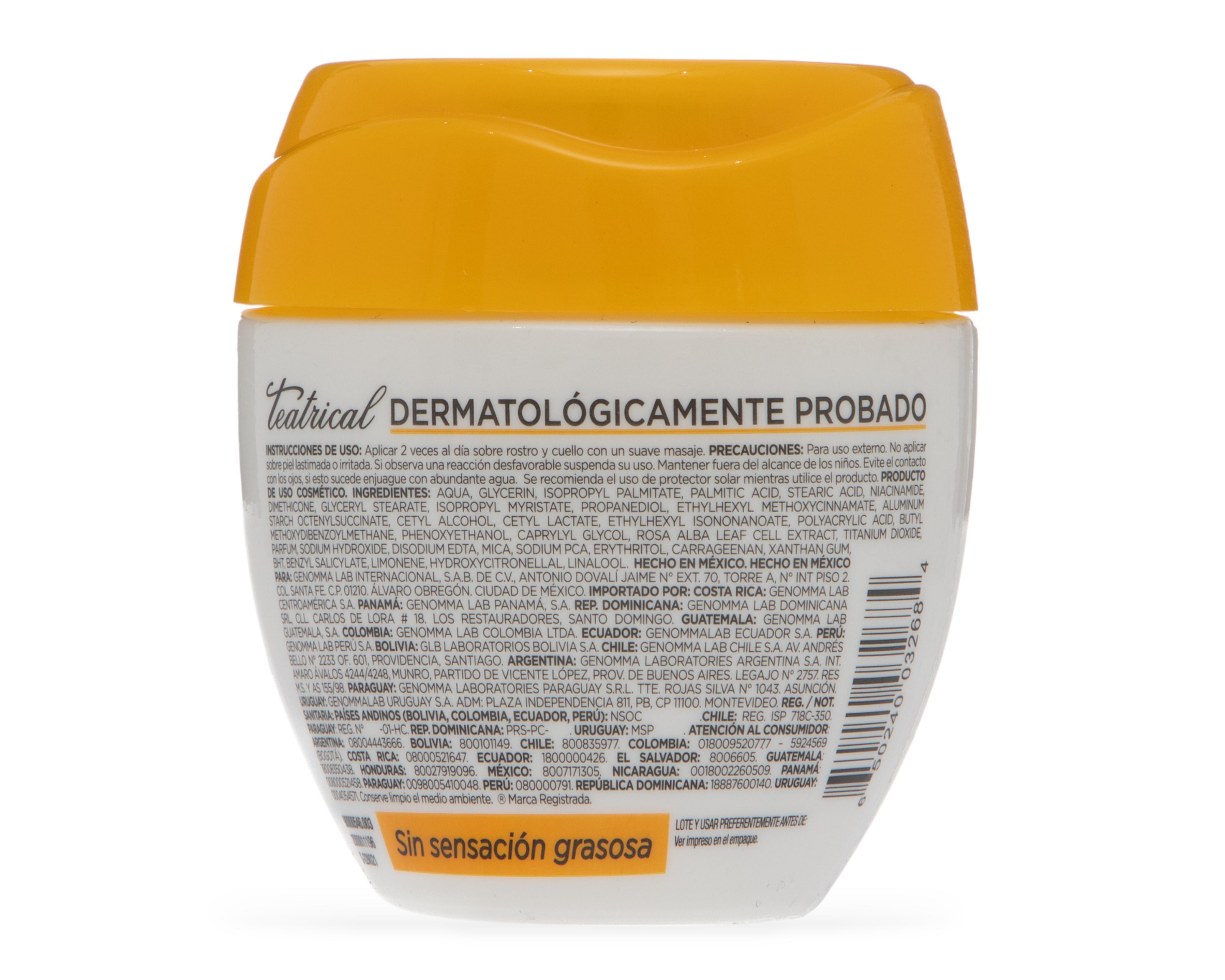 Foto 5 pulgar | Crema Facial Teatrical Aclaradora con Células Madre de Rosa Blanca 400 + 100 g