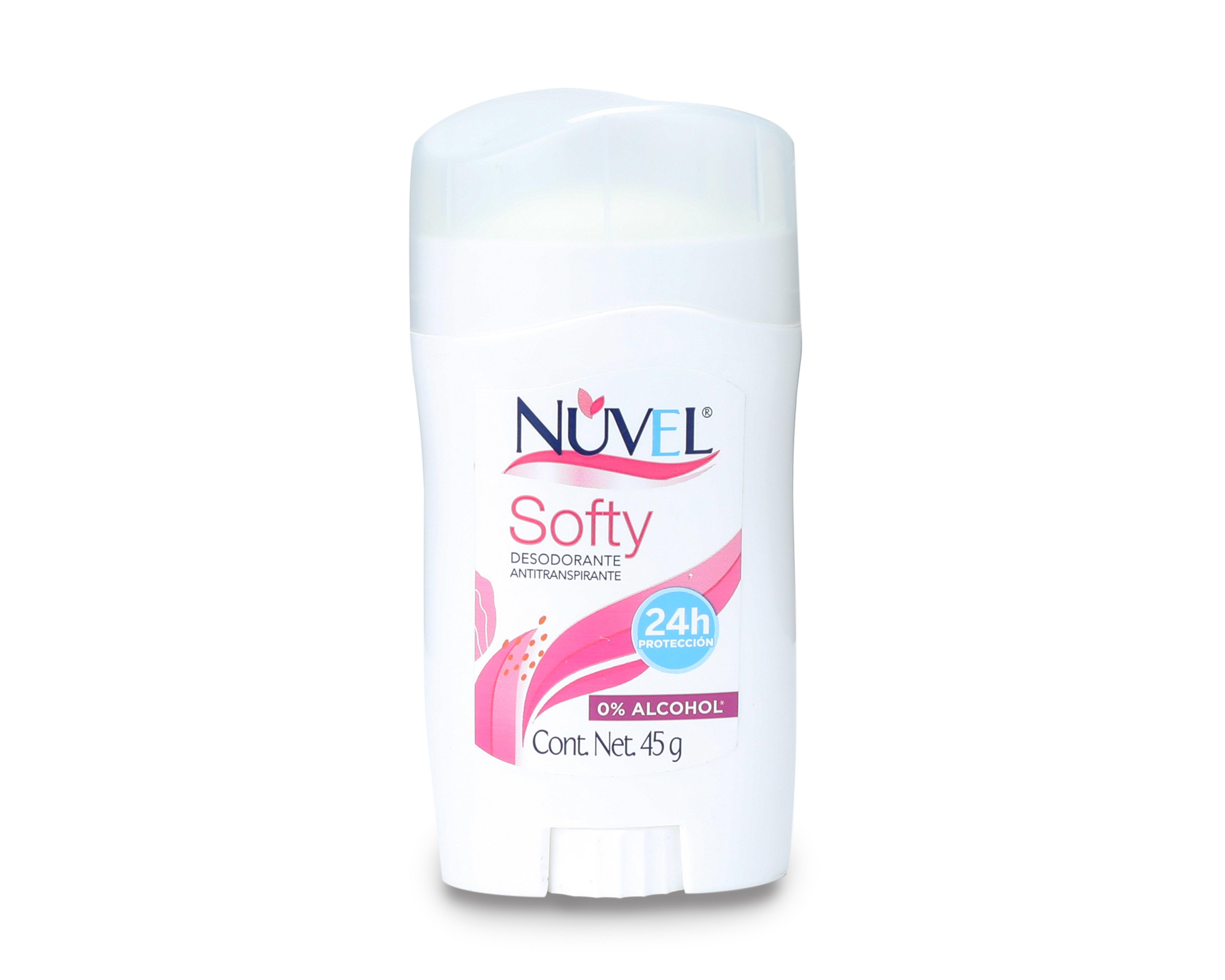 Foto 2 pulgar | Desdorante Antitranspirante Nuvel en Barra Softy 45 g