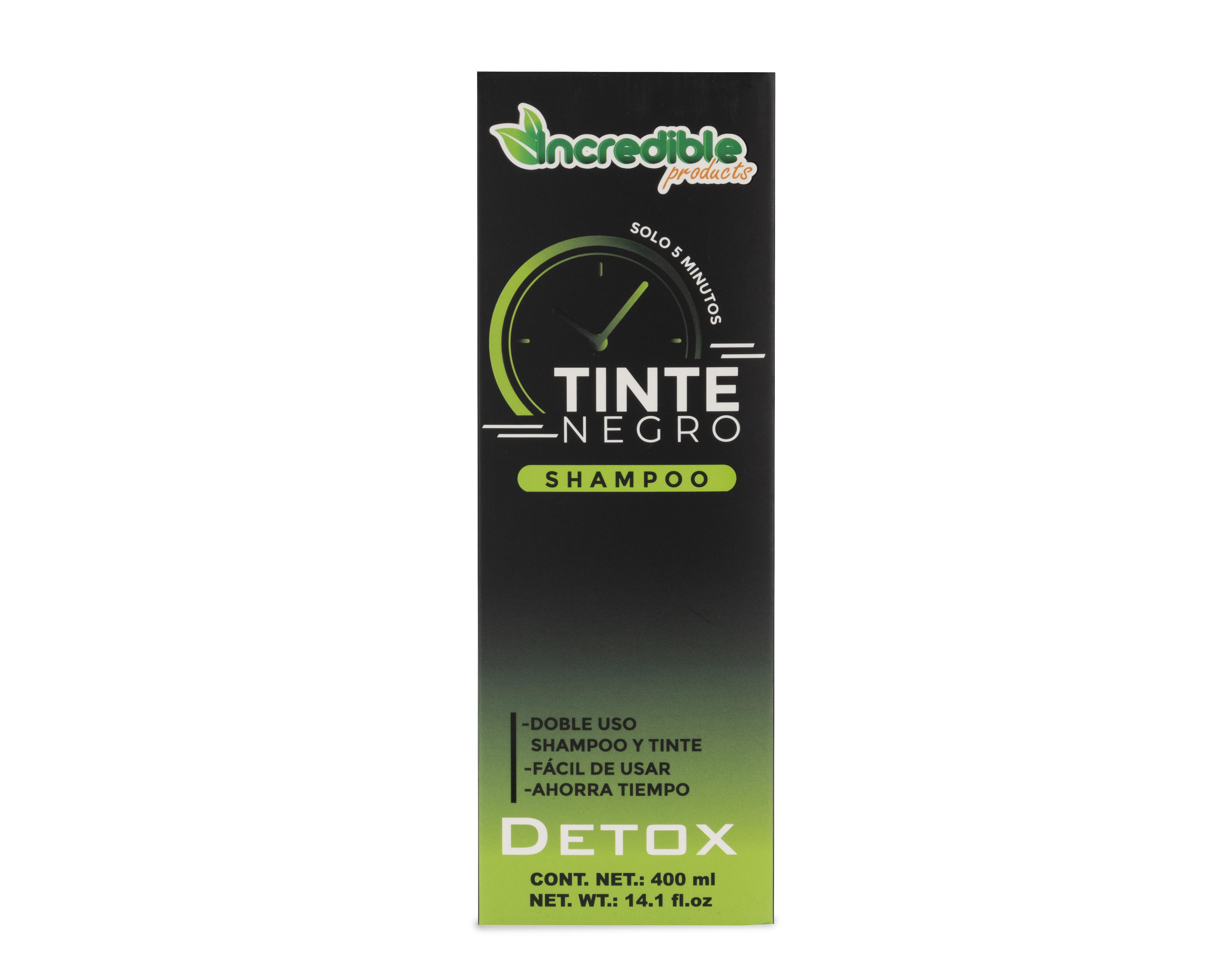 Foto 3 | Shampoo Incredible Products Detox con Tinte Negro 400 ml