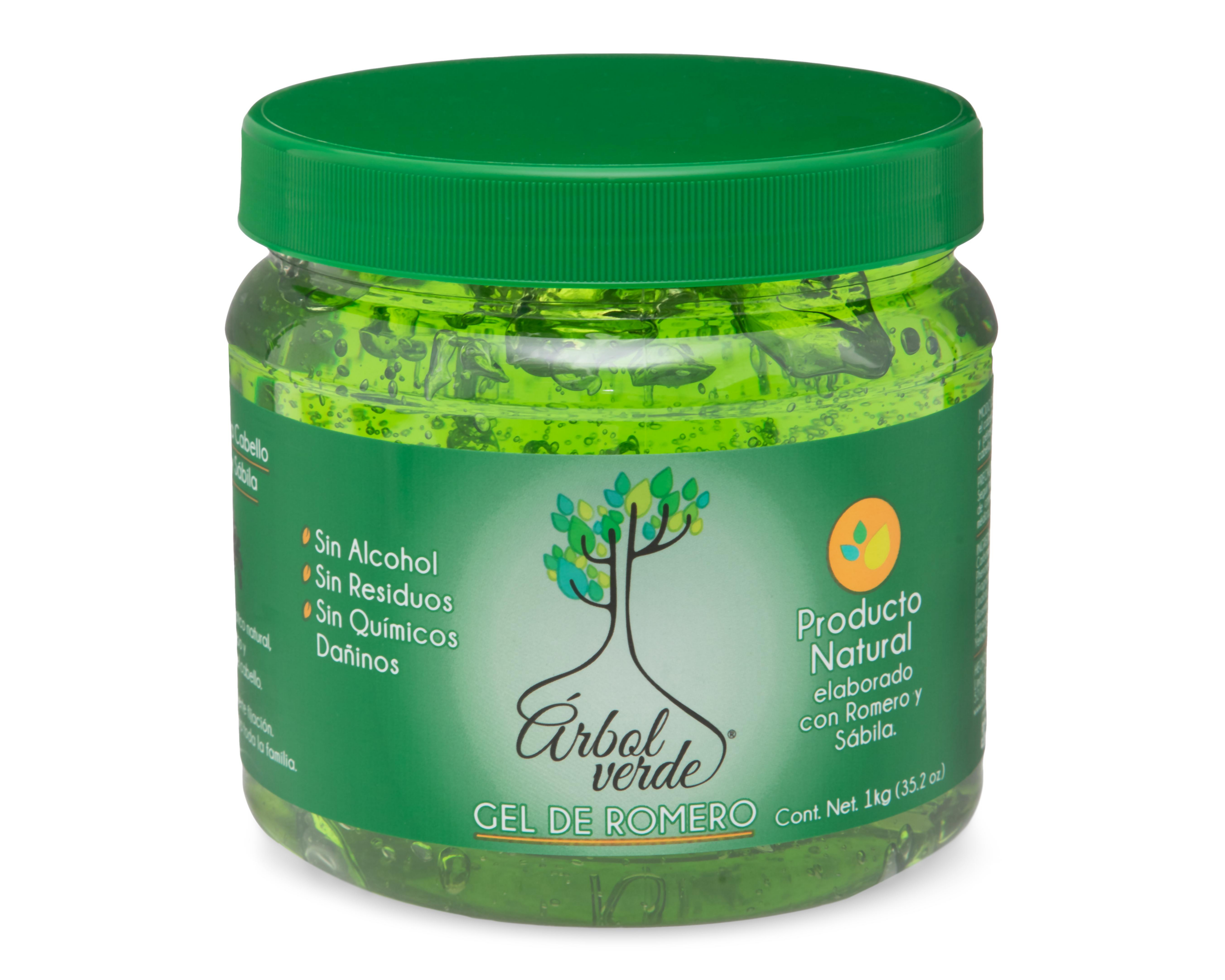 Foto 2 pulgar | Gel para el Cabello Árbol Verde de Romero y Sábila 1 kg