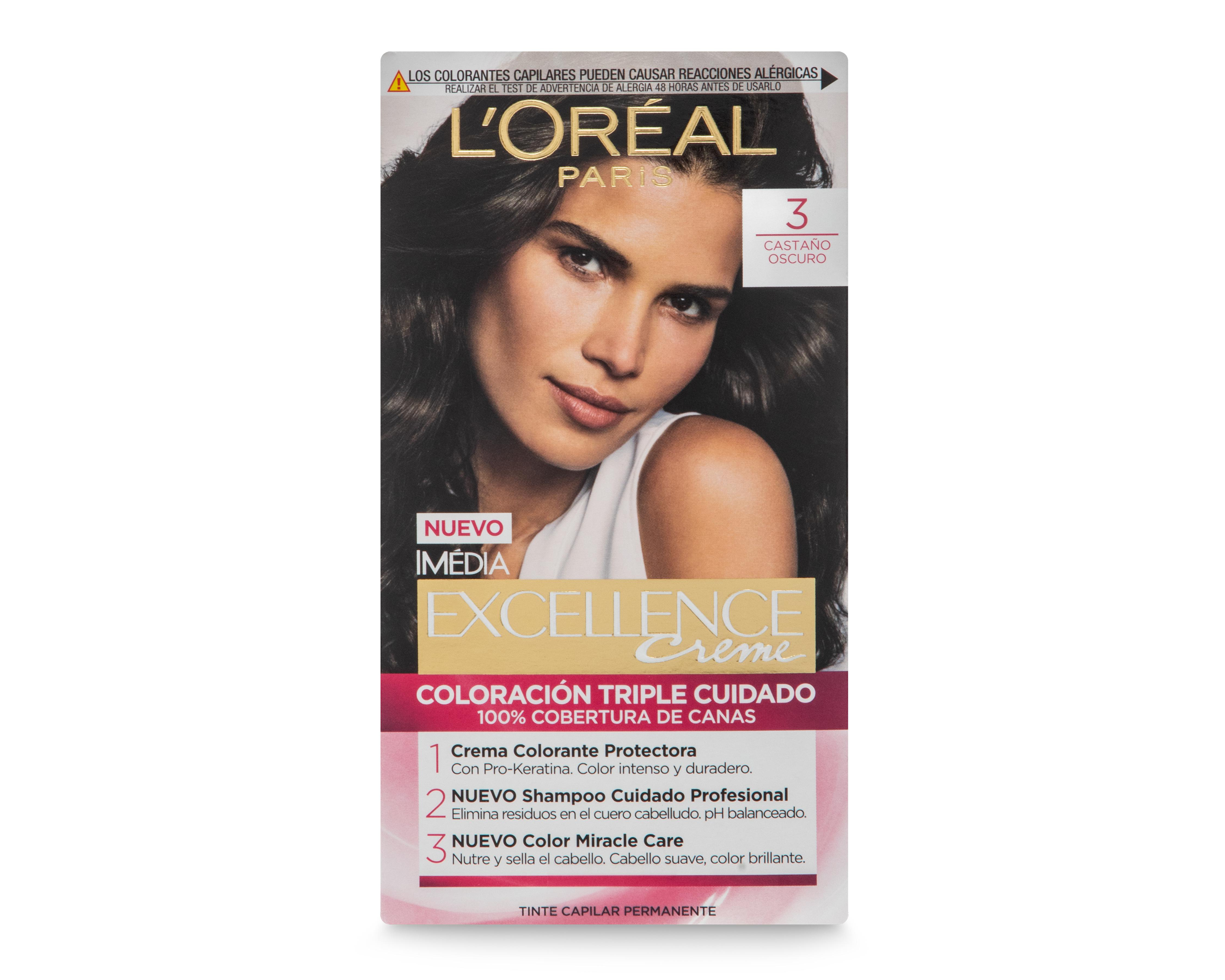 Foto 1 | Tinte para Cabello L'Oréal Imédia Excellence Creme 3 Castaño Oscuro
