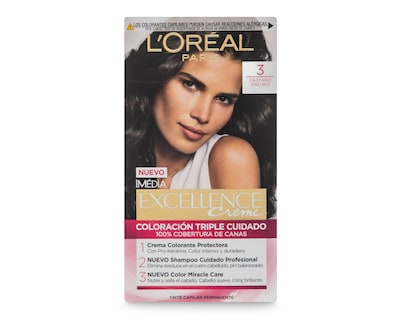 Foto 1 | Tinte para Cabello L'Oréal Imédia Excellence Creme 3 Castaño Oscuro