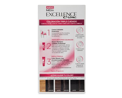 Foto 3 | Tinte para Cabello L'Oréal Imédia Excellence Creme 3 Castaño Oscuro